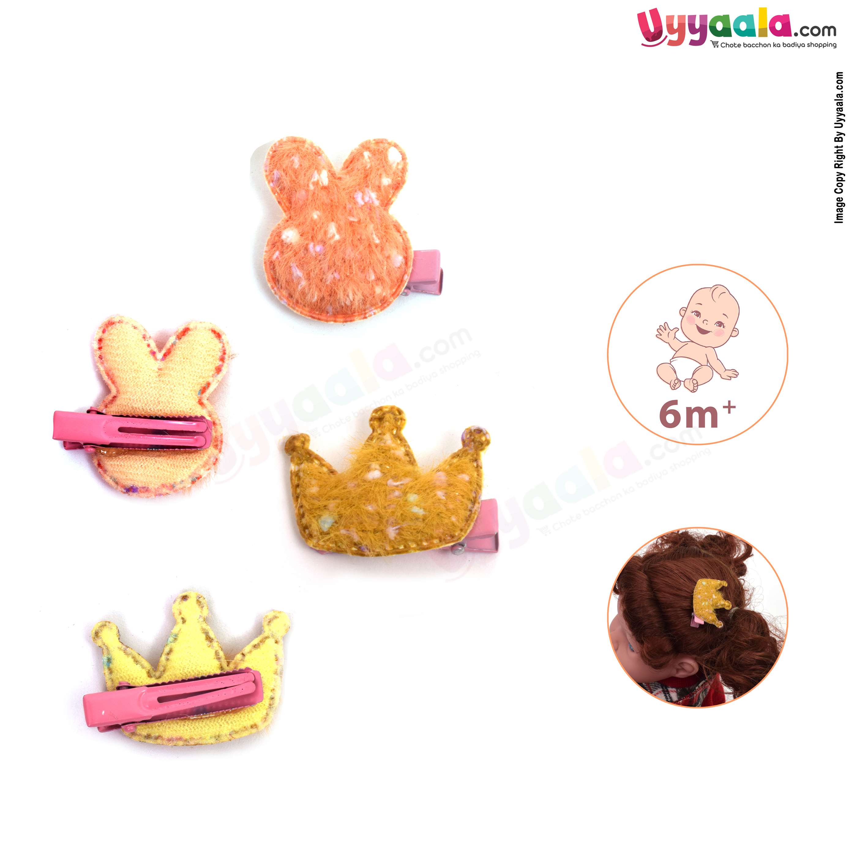Hair clip set for babies & girls