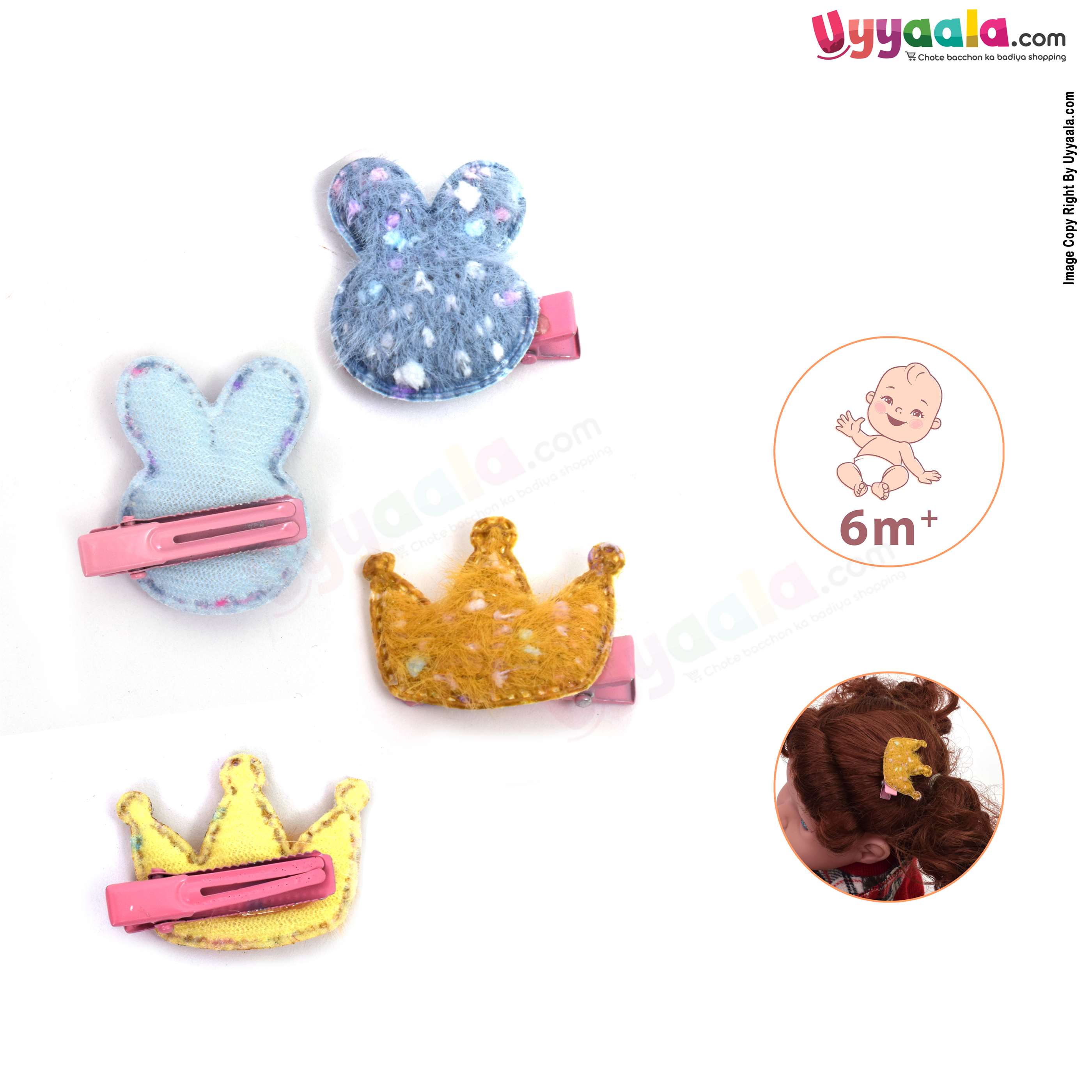 Hair clip set for babies & girls