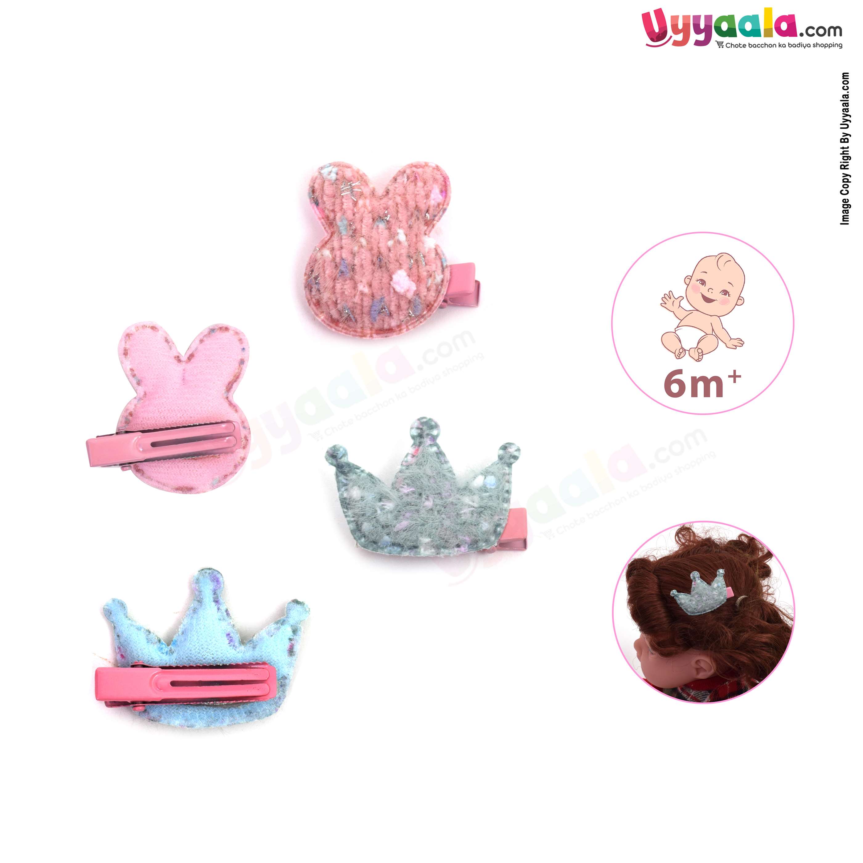 Hair clip set for babies & girls