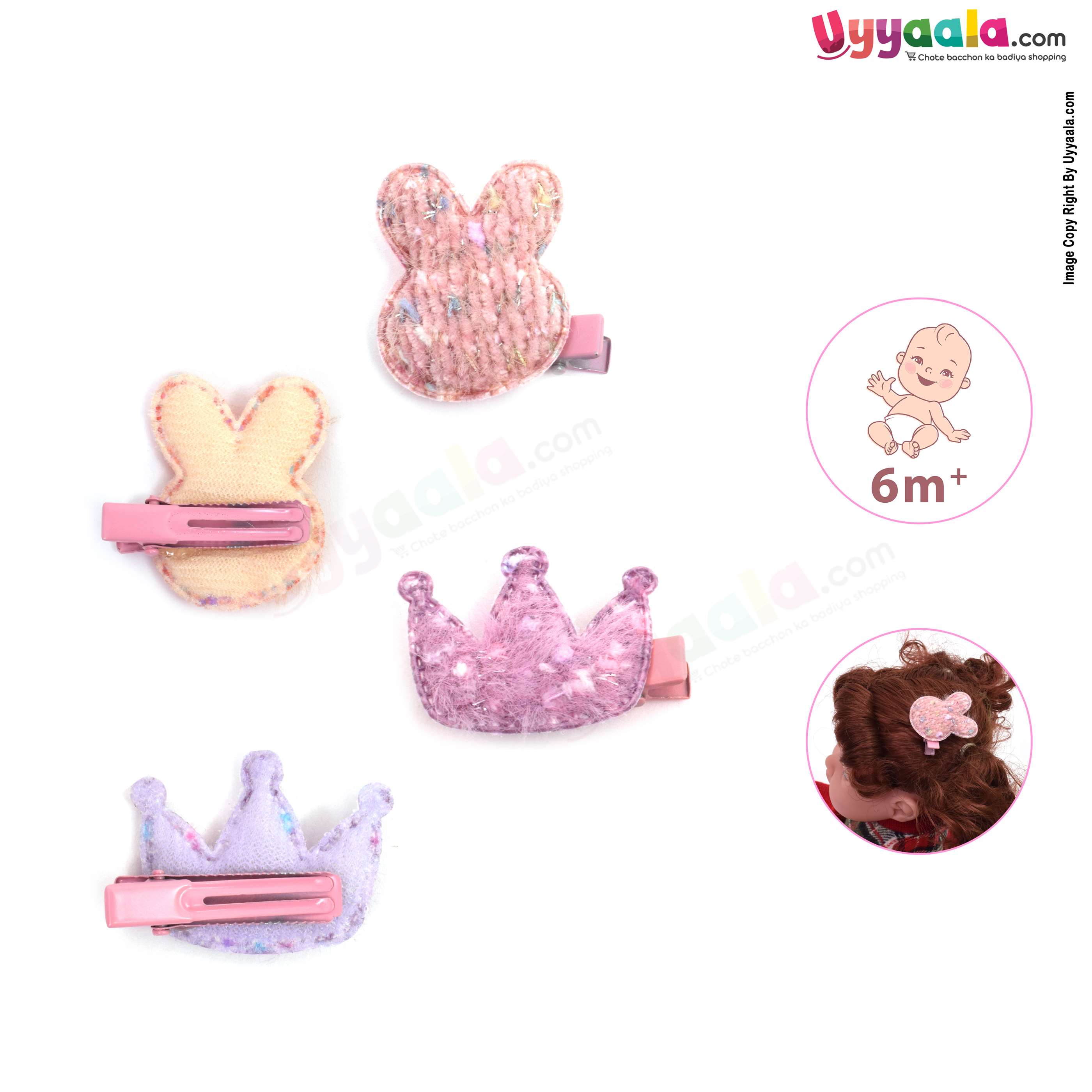 Hair clip set for babies & girls