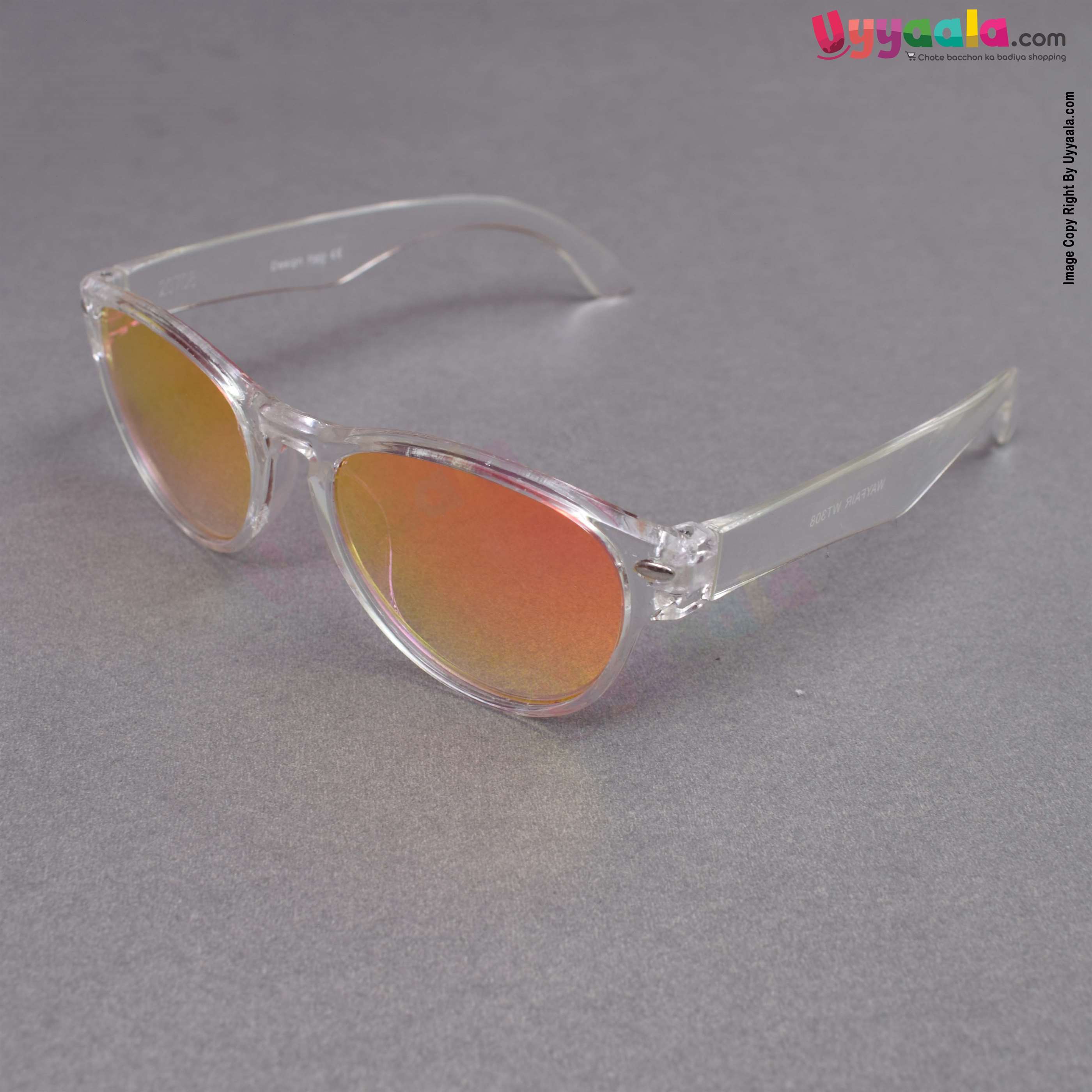 Trendy cat-eye orange shade sunglasses for kids - 1 - 12 years
