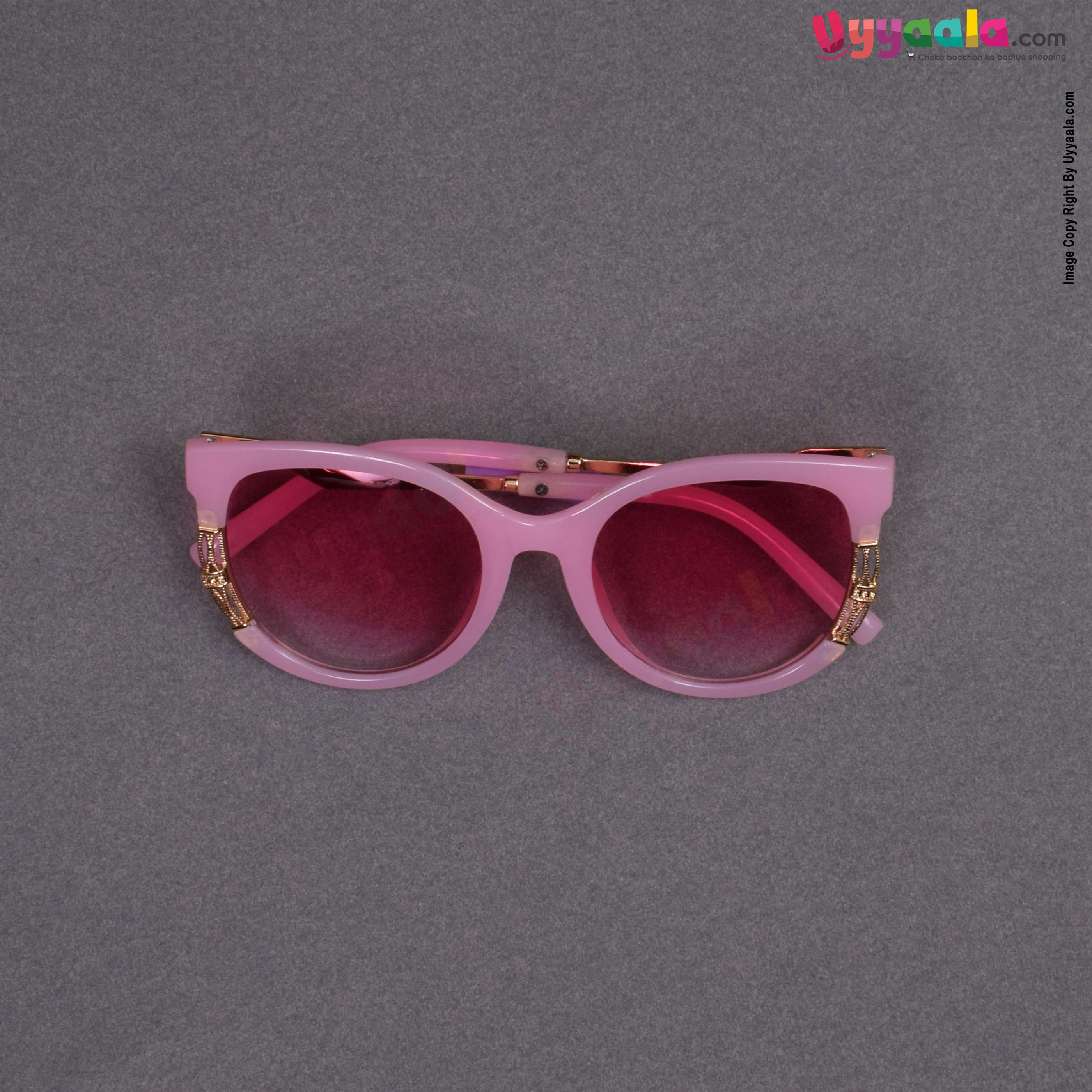 Fancy cat-eye tinted sunglasses for kids - pink, 2 - 12 years