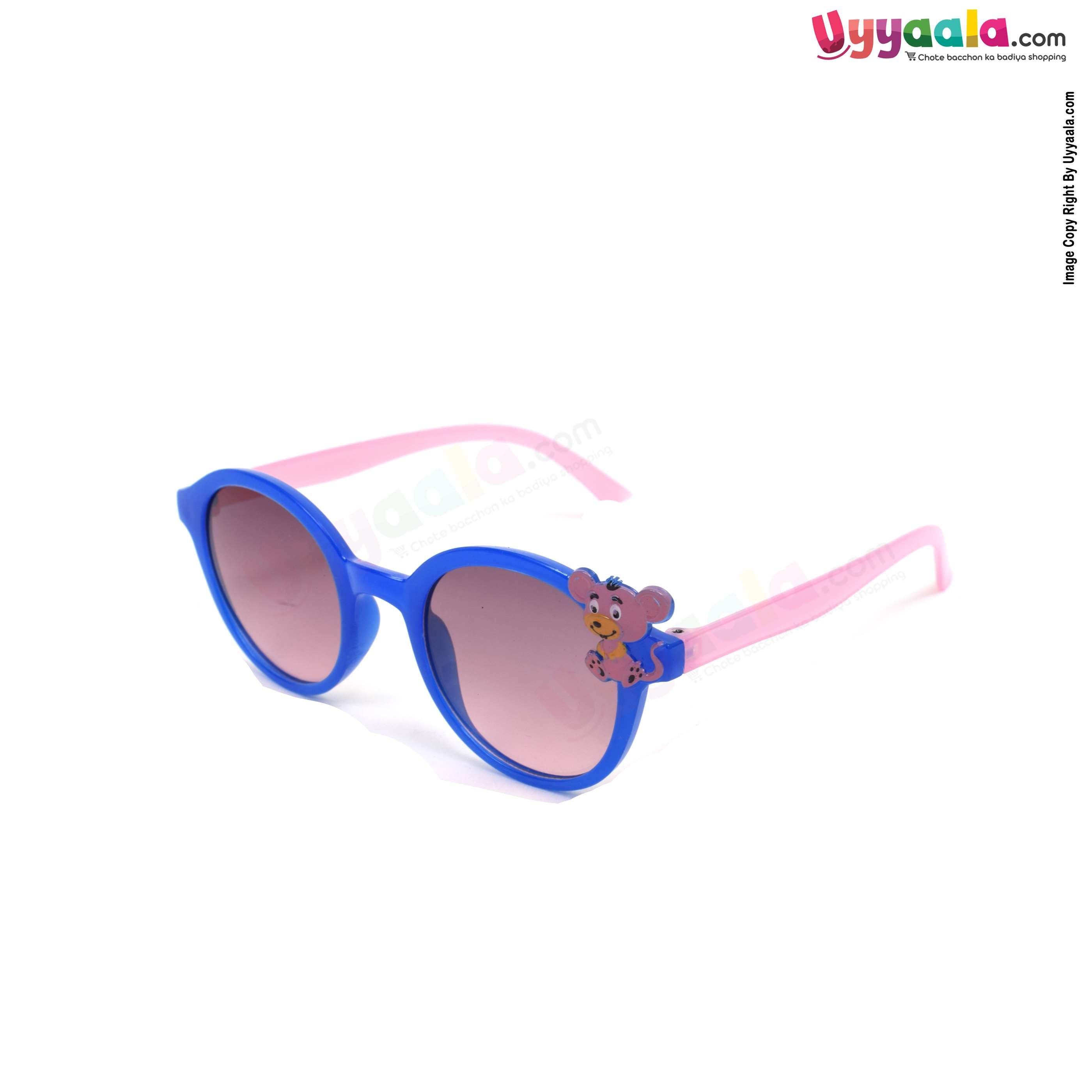 Stylish cat-eye transparent sunglasses for kids - blue & pink, 1 - 10 years