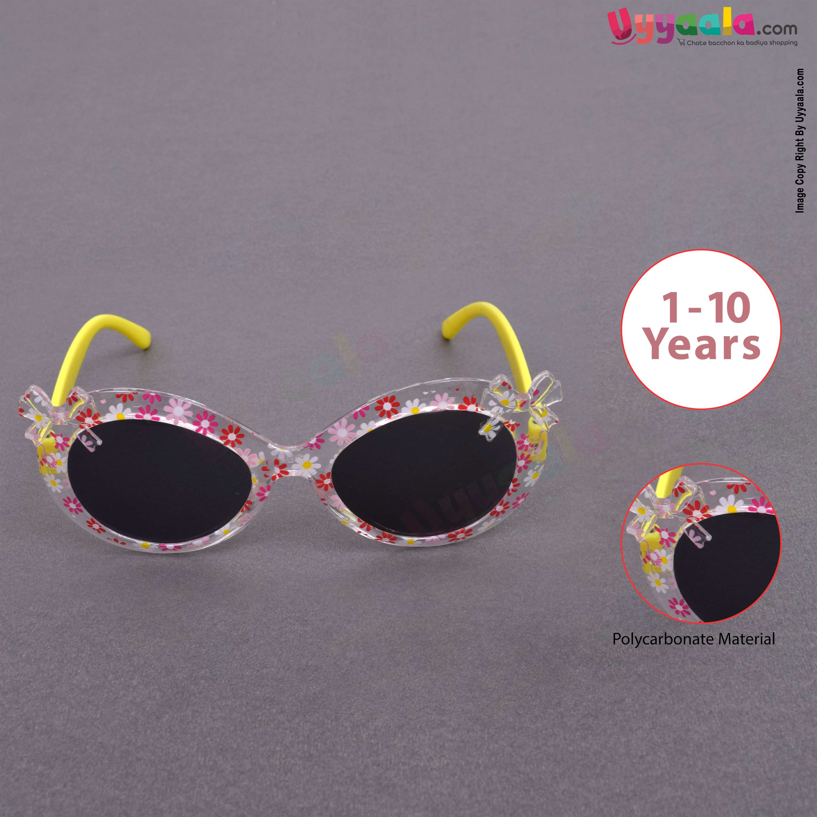 Stylish cat-eye tinted sunglasses for kids