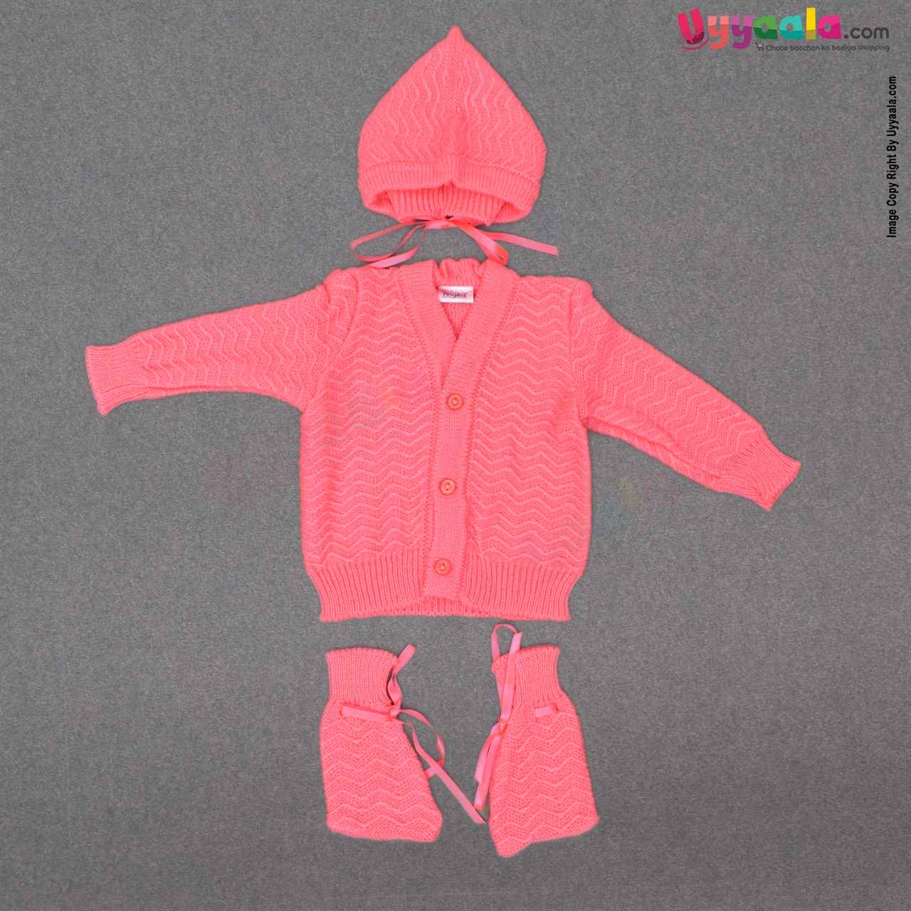 Full Sleeves front open sweater for babies