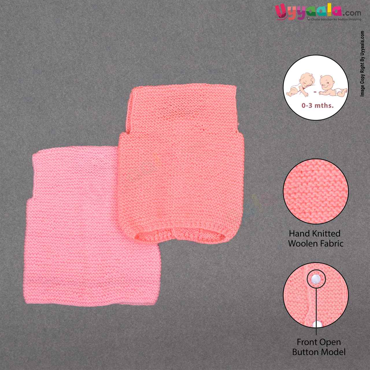 Front Open Sweaters For 0-3m Babies