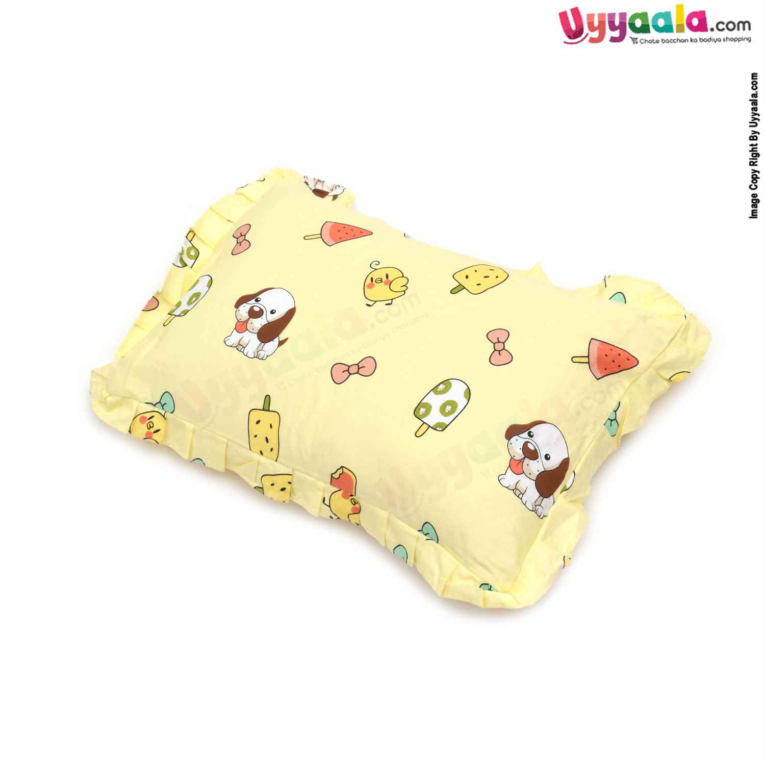 Baby Cotton Pillow with Teddy Bear Print 1-5y Age, Size(47*34cm)