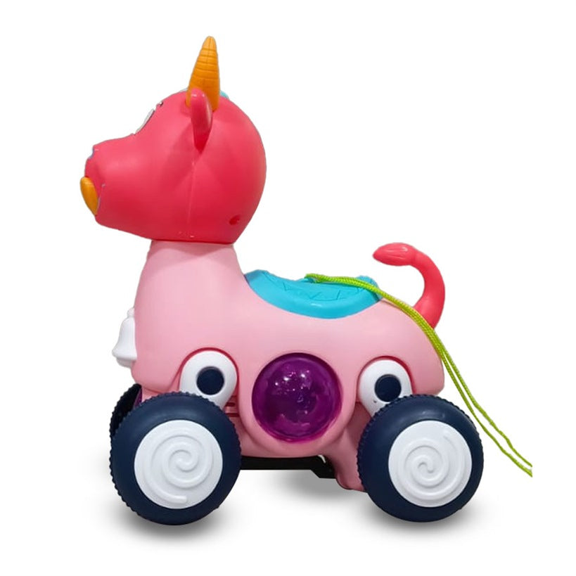 Cute Cow Pull along Battery Operated Toy for Kids, 3+Years - Multicolor