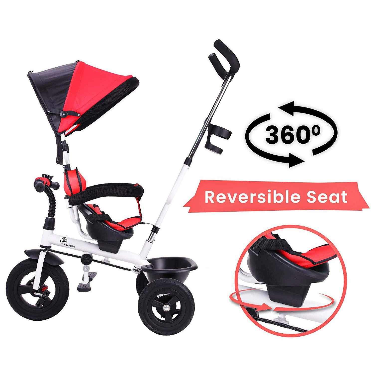 R for Rabbit Tiny Toes Sportz Baby Tricycle for Kids with Parental Control & Sun Proof Canopy