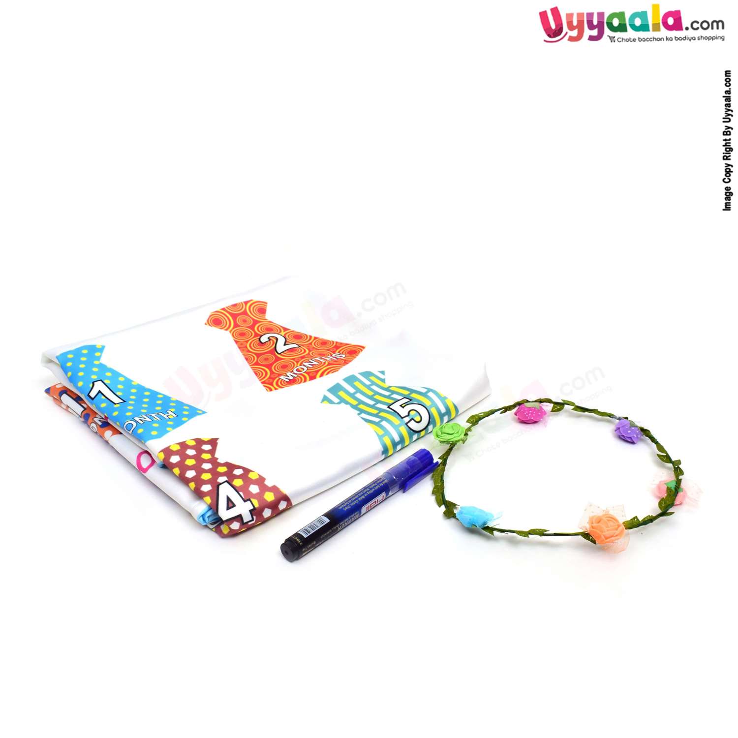 Baby Photo Shoot Blanket with Frocks Print