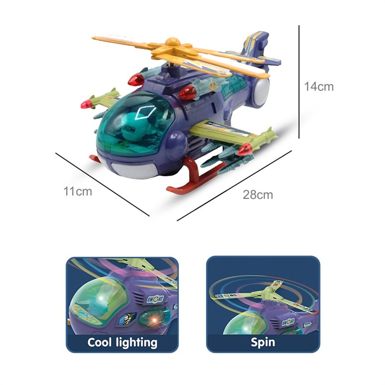 Buy Military Helicopter Battery Toy with Lights & Music - Violet Online in India at uyyaala.com
