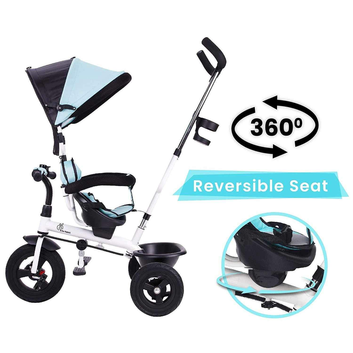 R for Rabbit Tiny Toes Sportz Baby Tricycle for Kids with Parental Control & Sun Proof Canopy