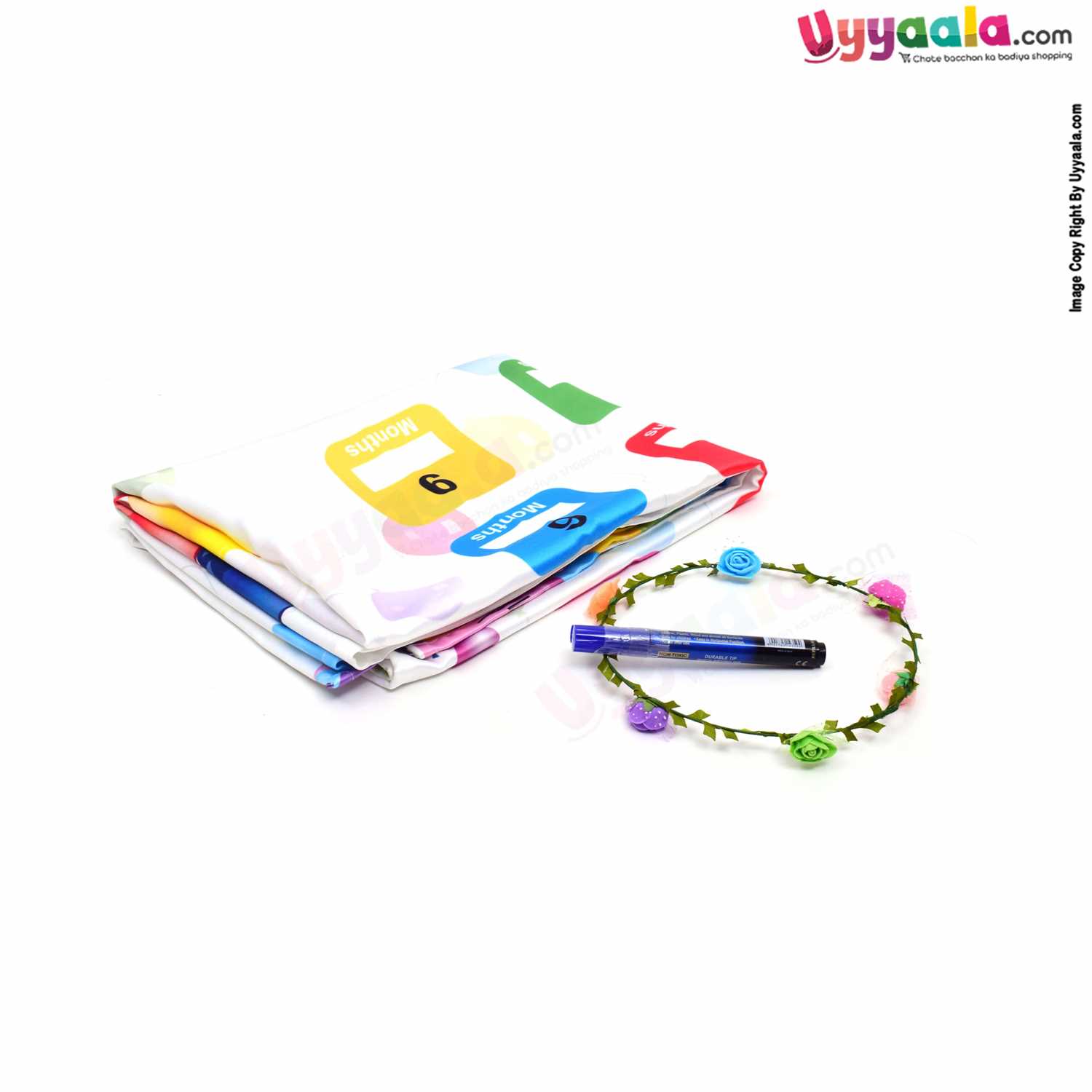 Baby Photo Shoot Blanket with Balloons Print