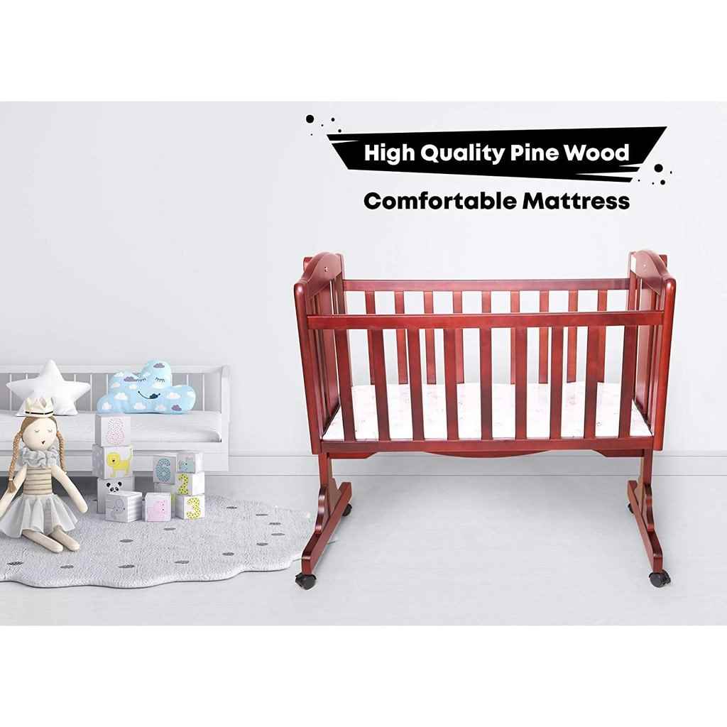 R FOR RABBIT Dream Time Wooden Cradle for New Born Babies