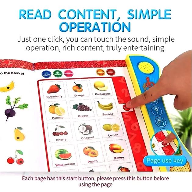 Intellectual Learning Study Book with Sounds, 3 + years