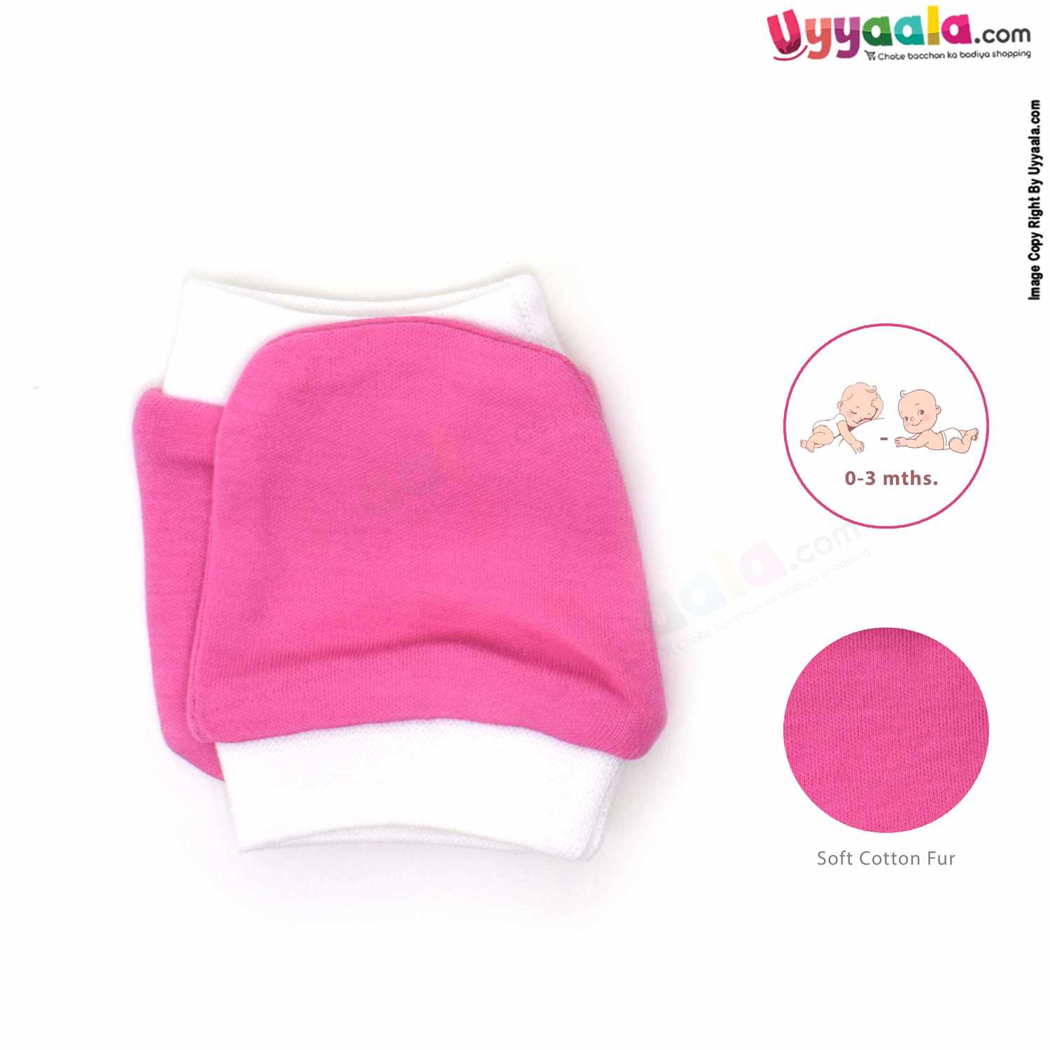 New Born Hosiery Cotton Socks Pack of 3, 0-3m Age - MultiColor