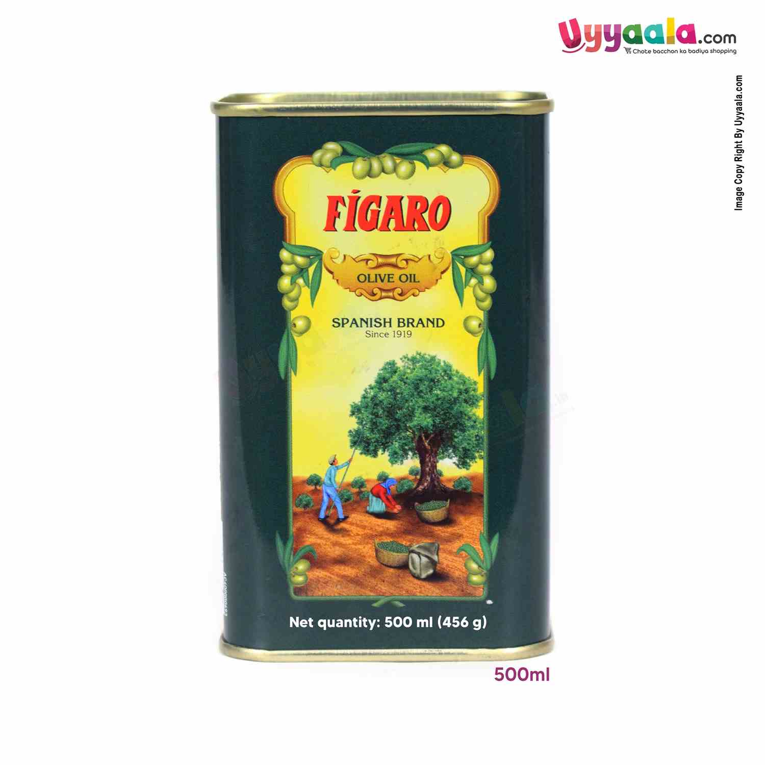 Buy Figaro Cold pressed Pure Olive Oil | जैतून का तेल | (Tin Pack) Online in India at uyyaala.com