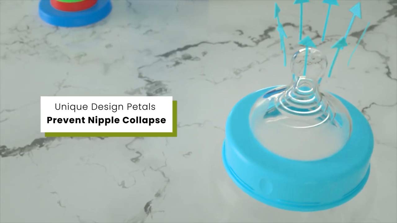 R FOR RABBIT First Feed Polypropylene Feeding Bottle For Babies - Blue 150ml 0m+