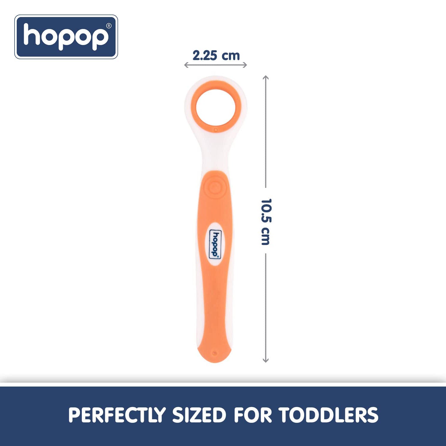 HOPOP Tongue Cleaner For Babies - Orange 3m+
