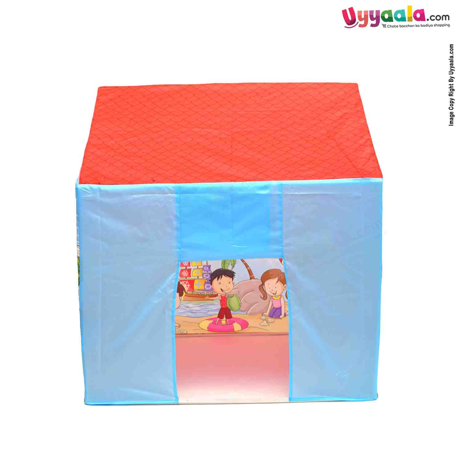 CUDDLES Beach House Play Tent Water Proof with Removable Pipe Tent House for Kids 3+Y Age - MultiColor