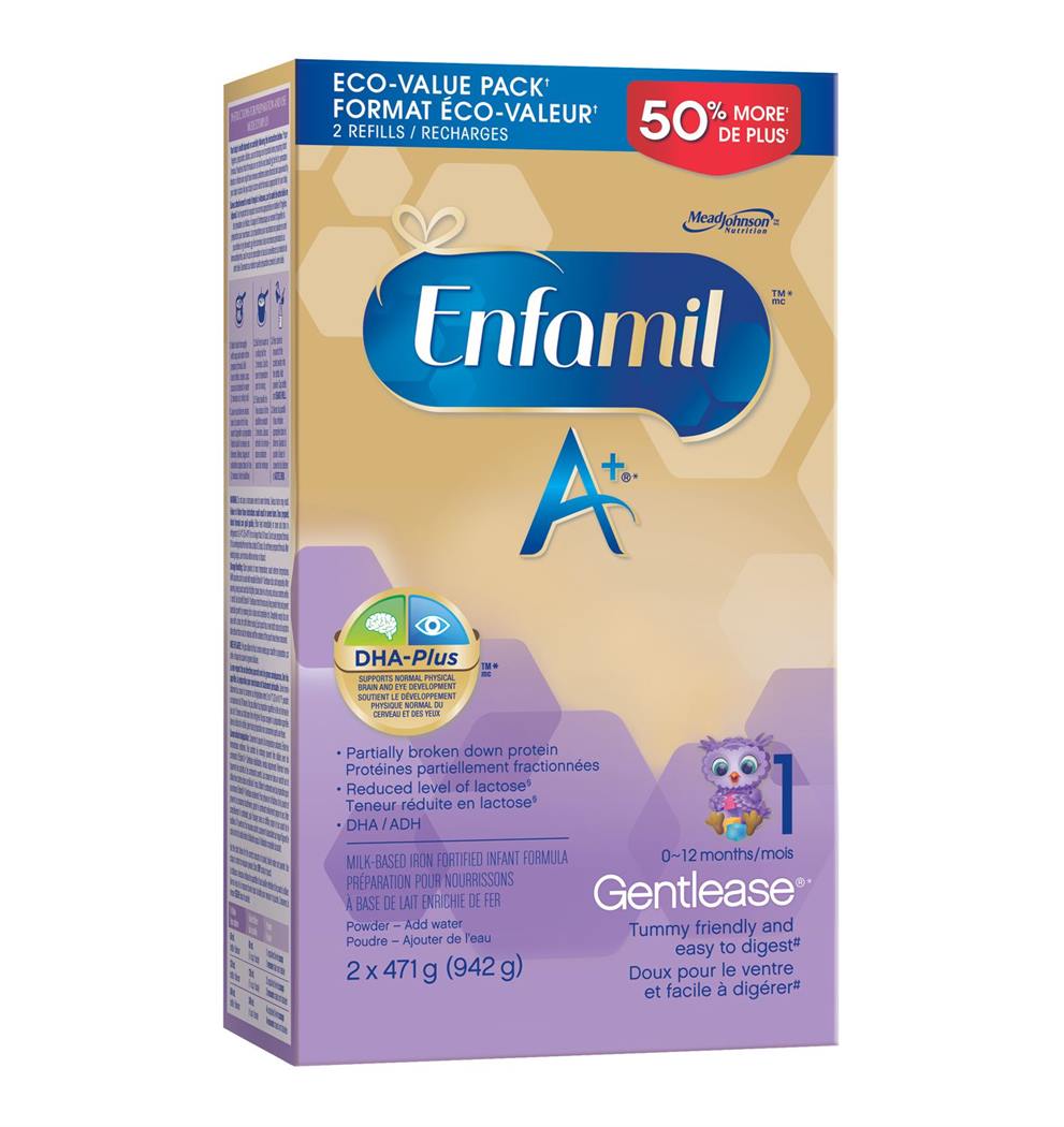 Buy Enfamil A+ Gentlease Infant Baby Milk Formula - 942gms (Refill Pack) Online in India at uyyaala.com