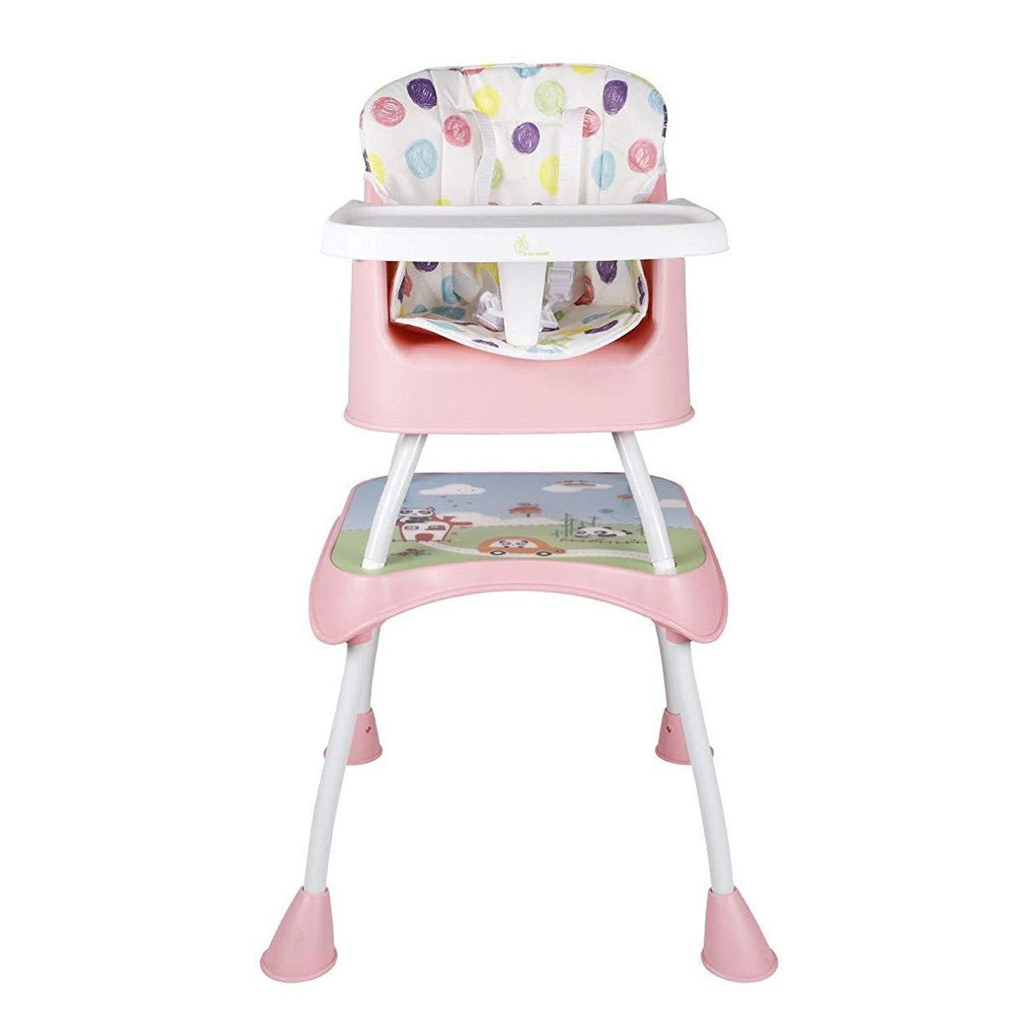 R FOR RABBIT Cherry Berry Grand Convertible 4 in 1 Feeding High Chair for Baby of 6 Month to 7 years