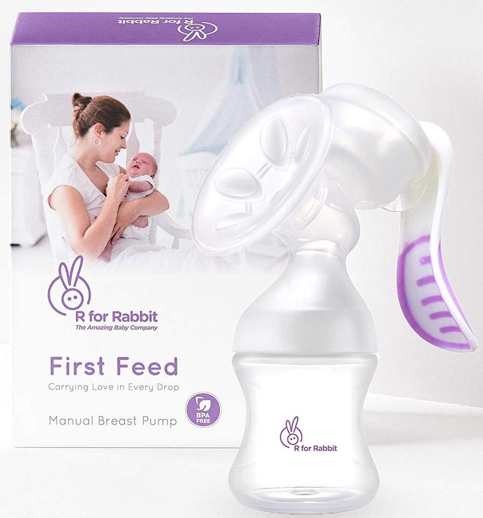 R for Rabbit First Feed Manual Feeding Breast Pump for Mothers Moms-Purple