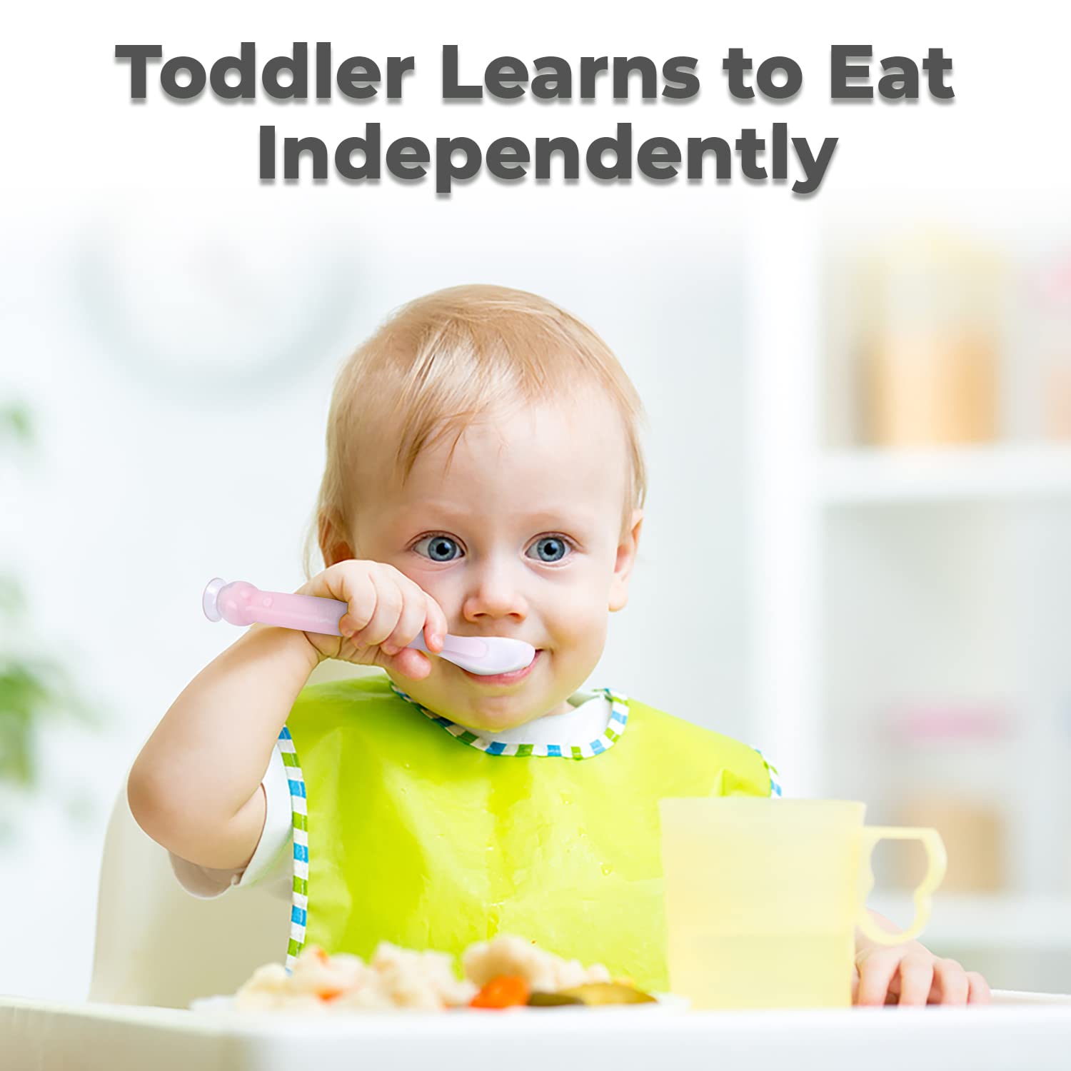 R FOR RABBIT Safe Feed Silicon Spoon For Babies, 2pcs - Pink & Blue 6m+