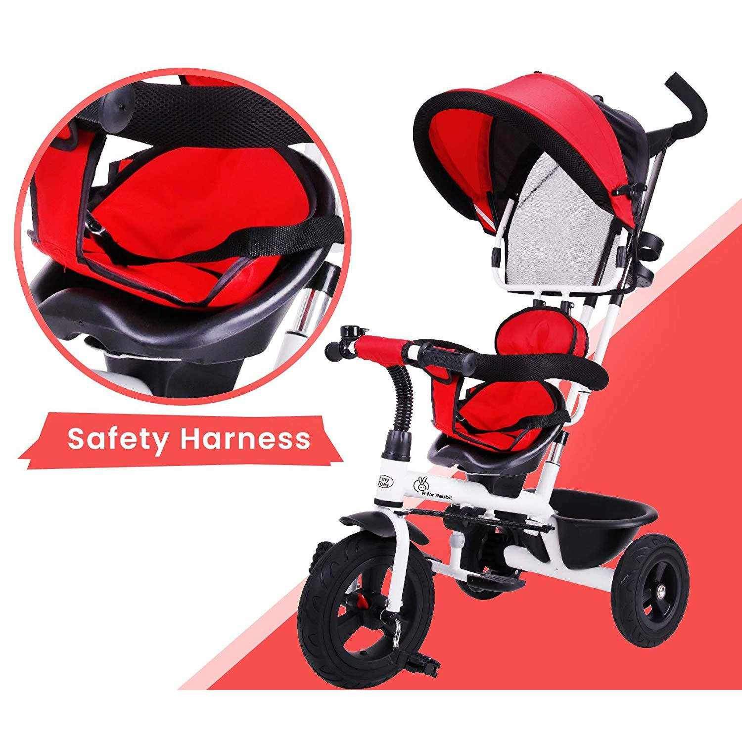 R for Rabbit Tiny Toes Sportz Baby Tricycle for Kids with Parental Control & Sun Proof Canopy