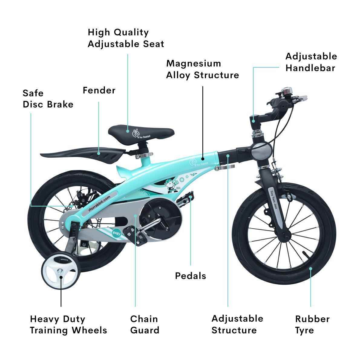 R FOR RABBIT Bicycle Tiny Toes Jazz- The Smart Plug and Play (14 inch/T - for 3-5 yrs)