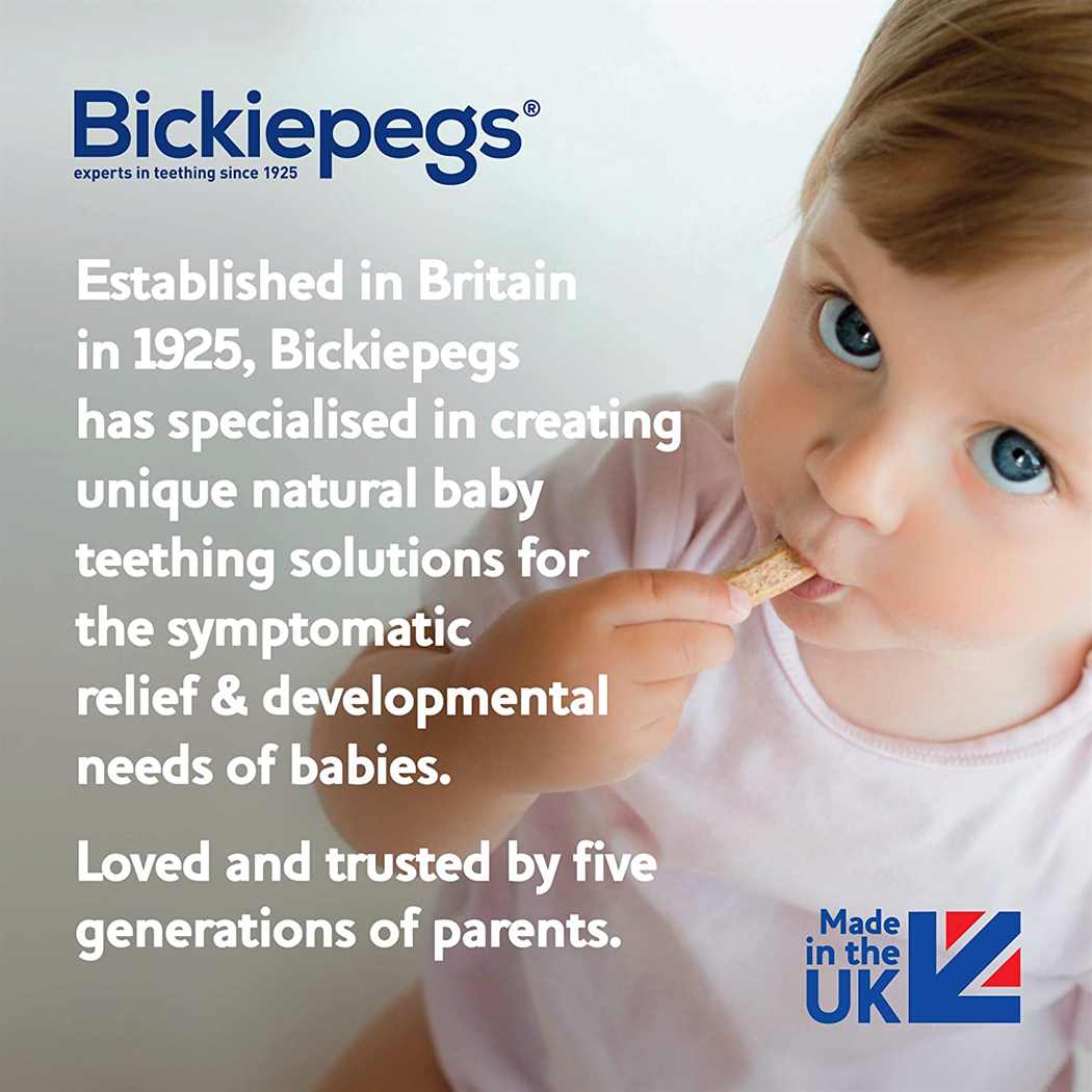 Bickiepegs Natural Teething Biscuits for Babies - 6m+,38g