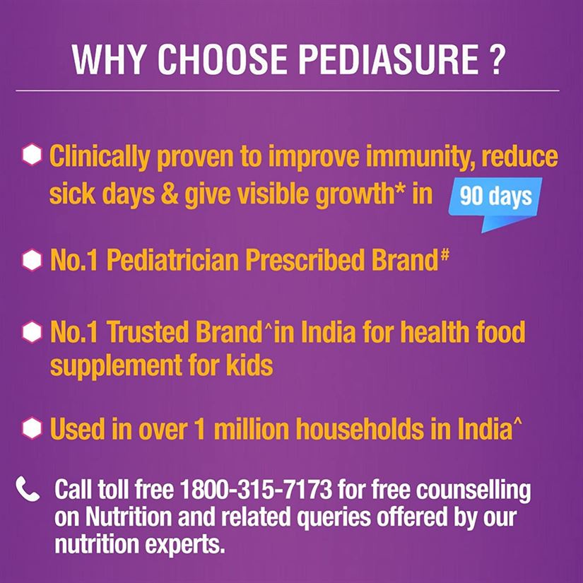ABBOTT PediaSure Complete Balanced Nutrition To Help Kids Grow With Vanilla Delight Flavour for 2 Years - 200g