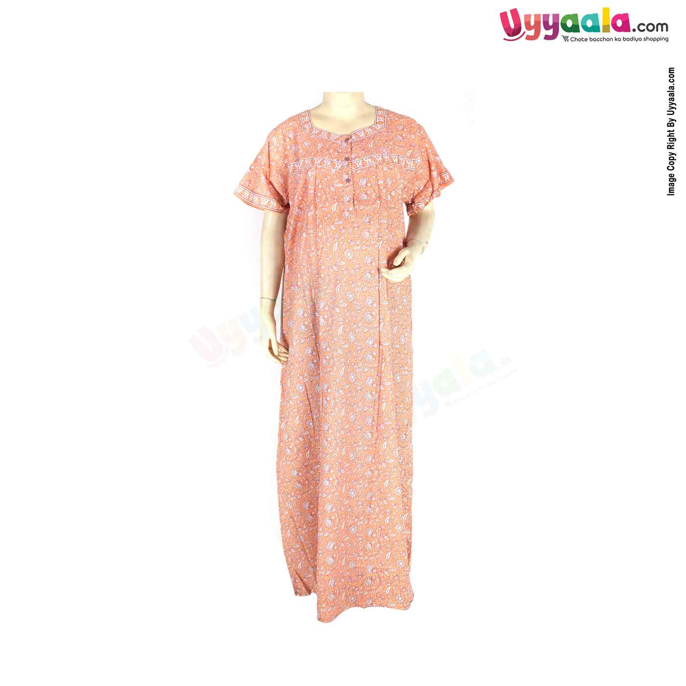 Feeding Nighty Pure Cotton (XL) - Orange