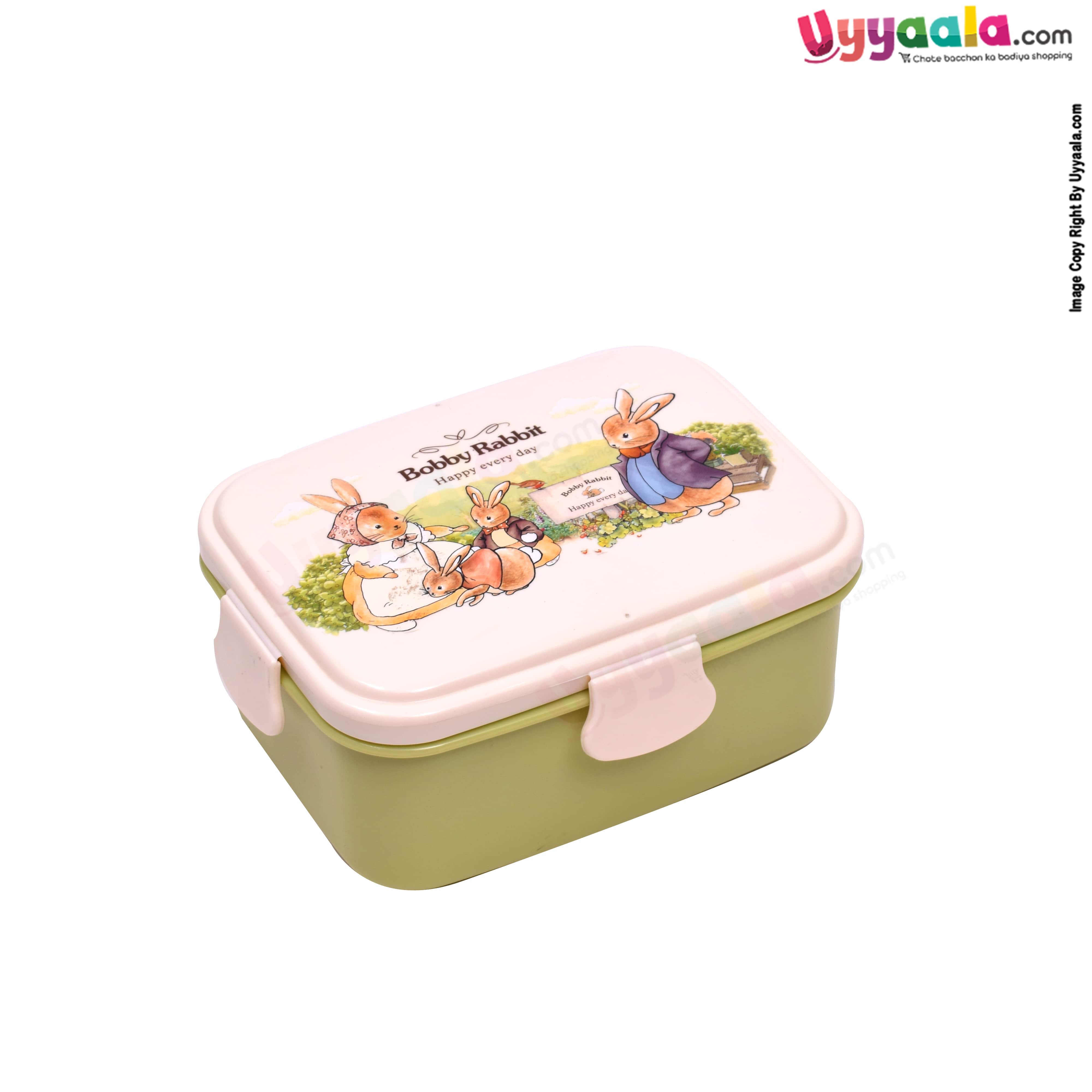 BOBBY RABBIT happy every day lunch box for kids with partition