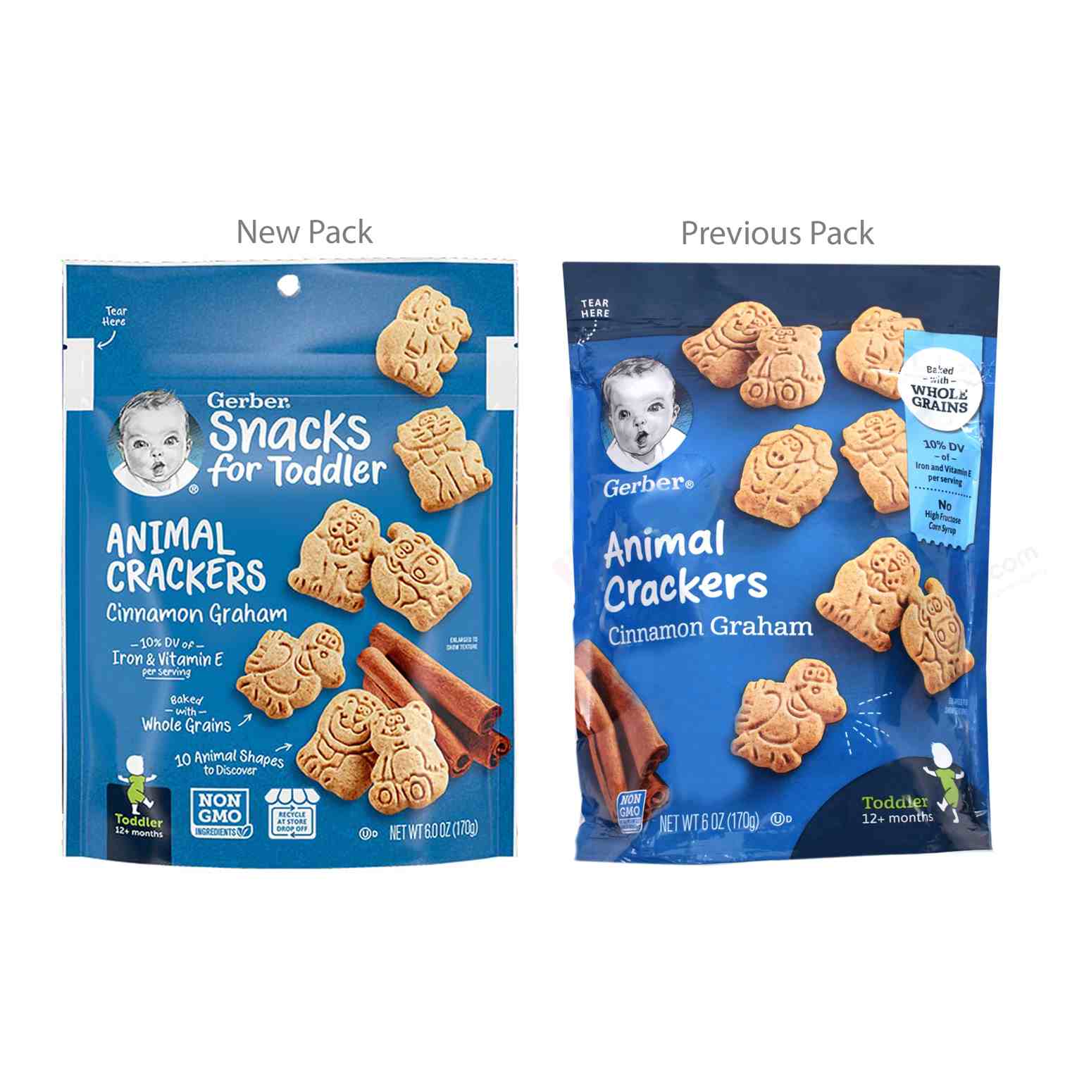 Buy Gerber Animal Crackers Cinnamon Graham flavored Biscuit Snacks for Baby - 170gms Online in India at uyyaala.com