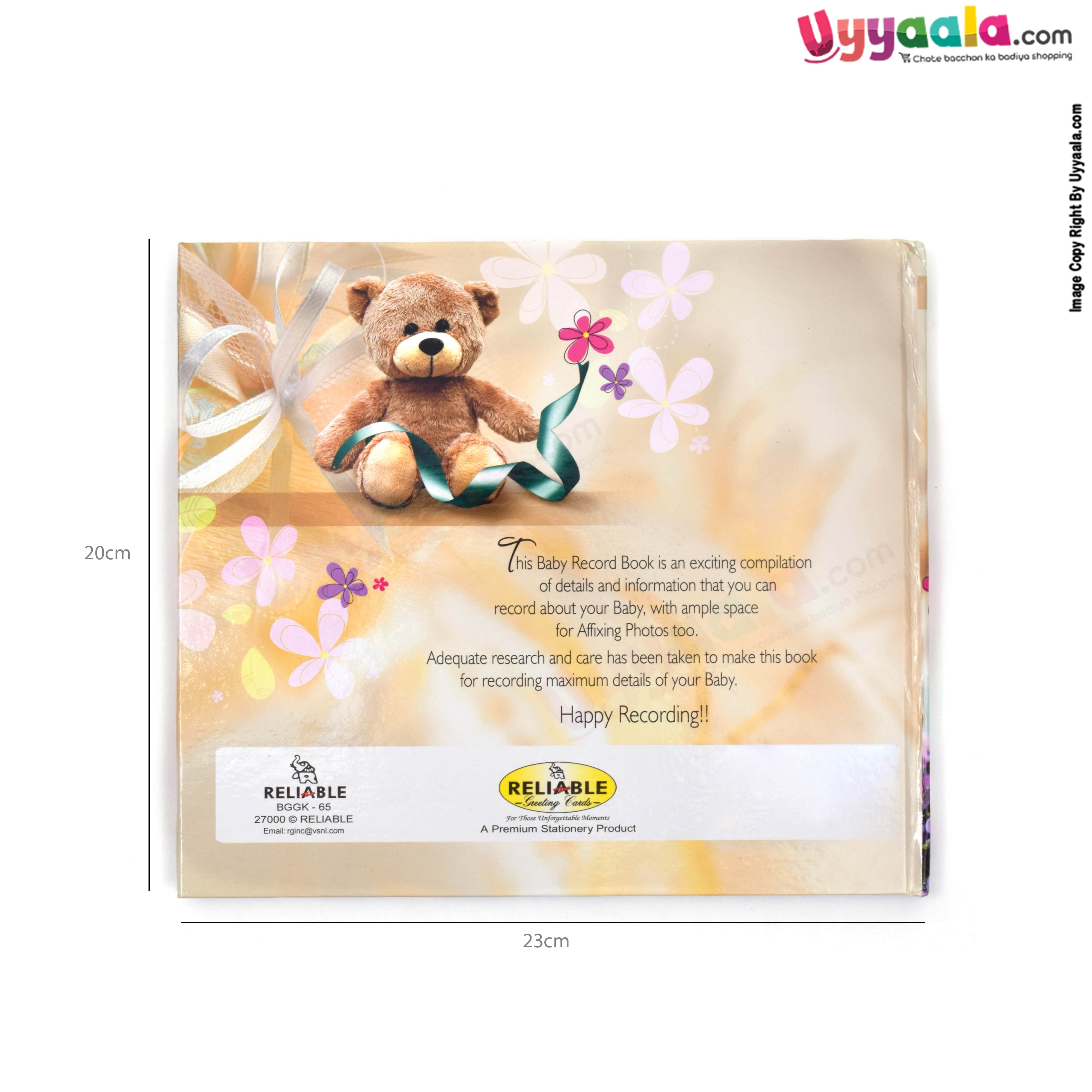 Record book for babies