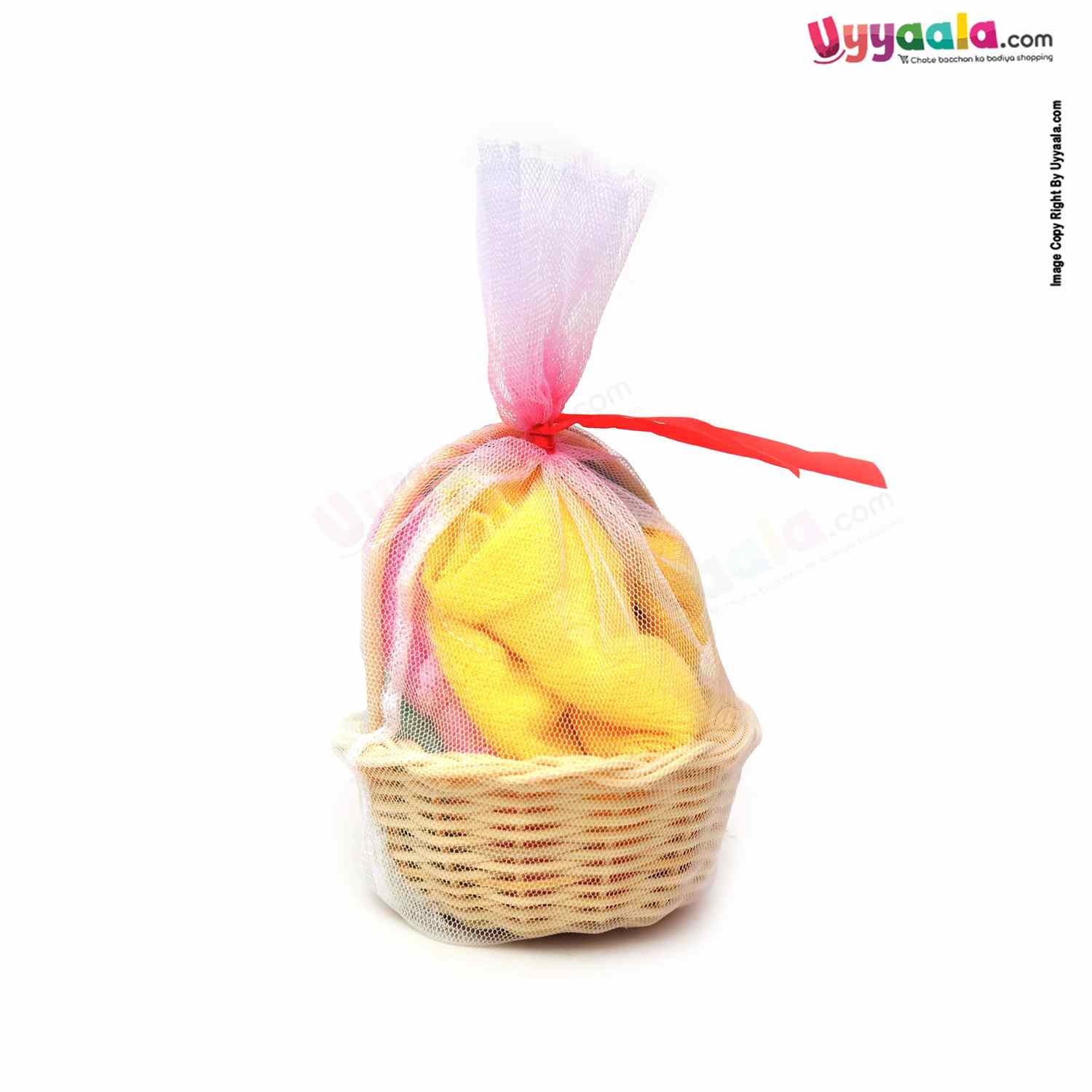 KIDS LAND FASHION Napkins ( Wash Cloth ) Basket 6pc Set 0+m Age, Size (15*15 cm) - Multi Color