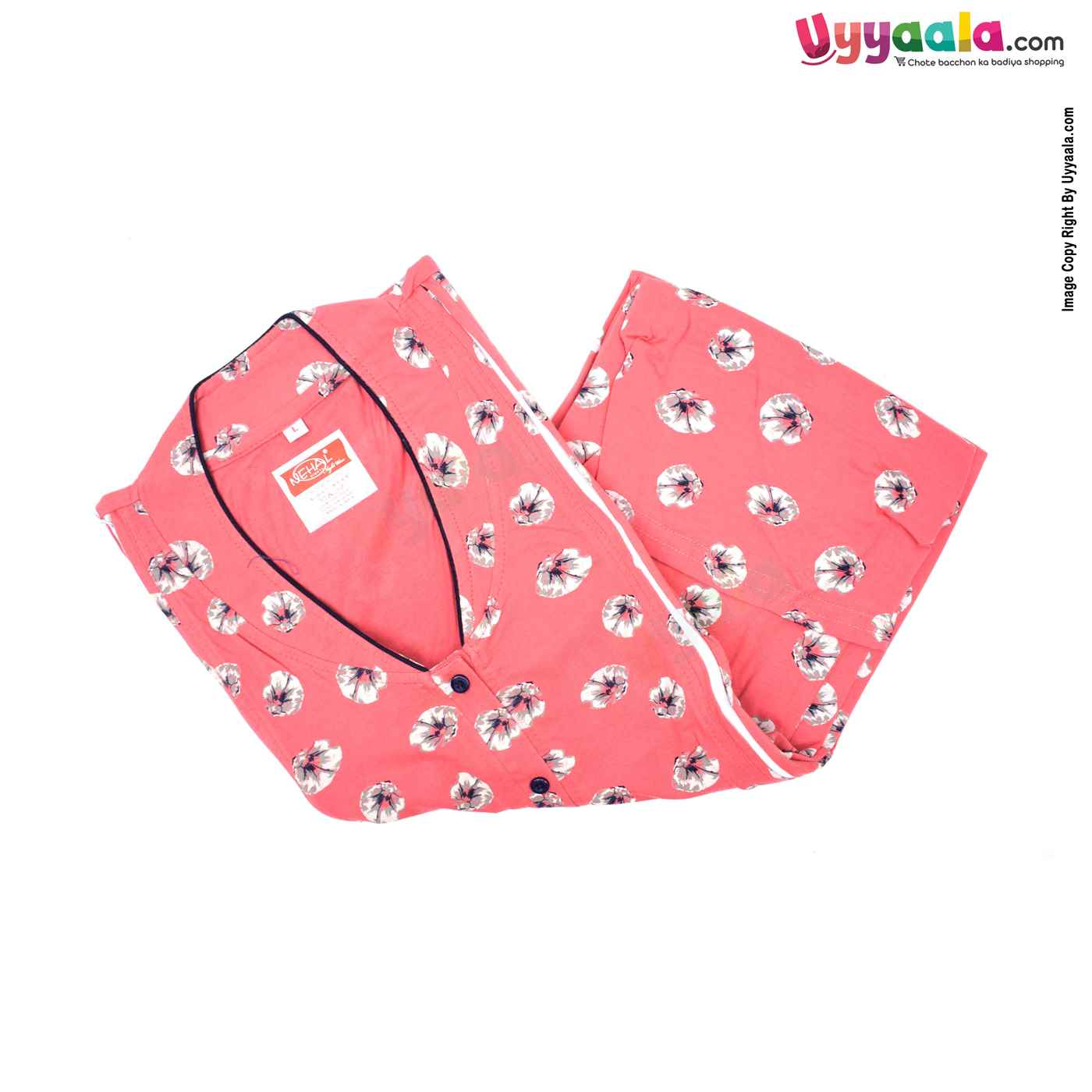 NEHAL Feeding Nighty Size (L) Hosiery 3612B - Pink