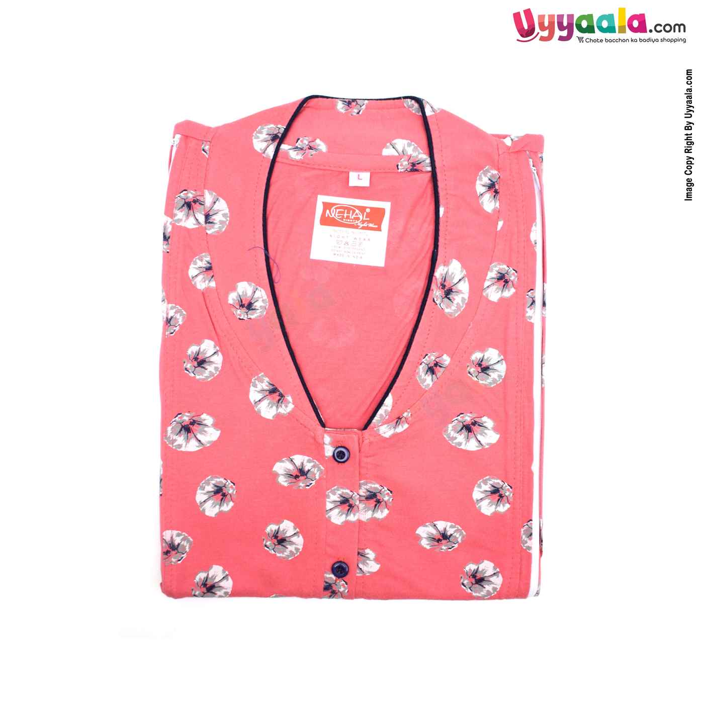 NEHAL Feeding Nighty Size (L) Hosiery 3612B - Pink