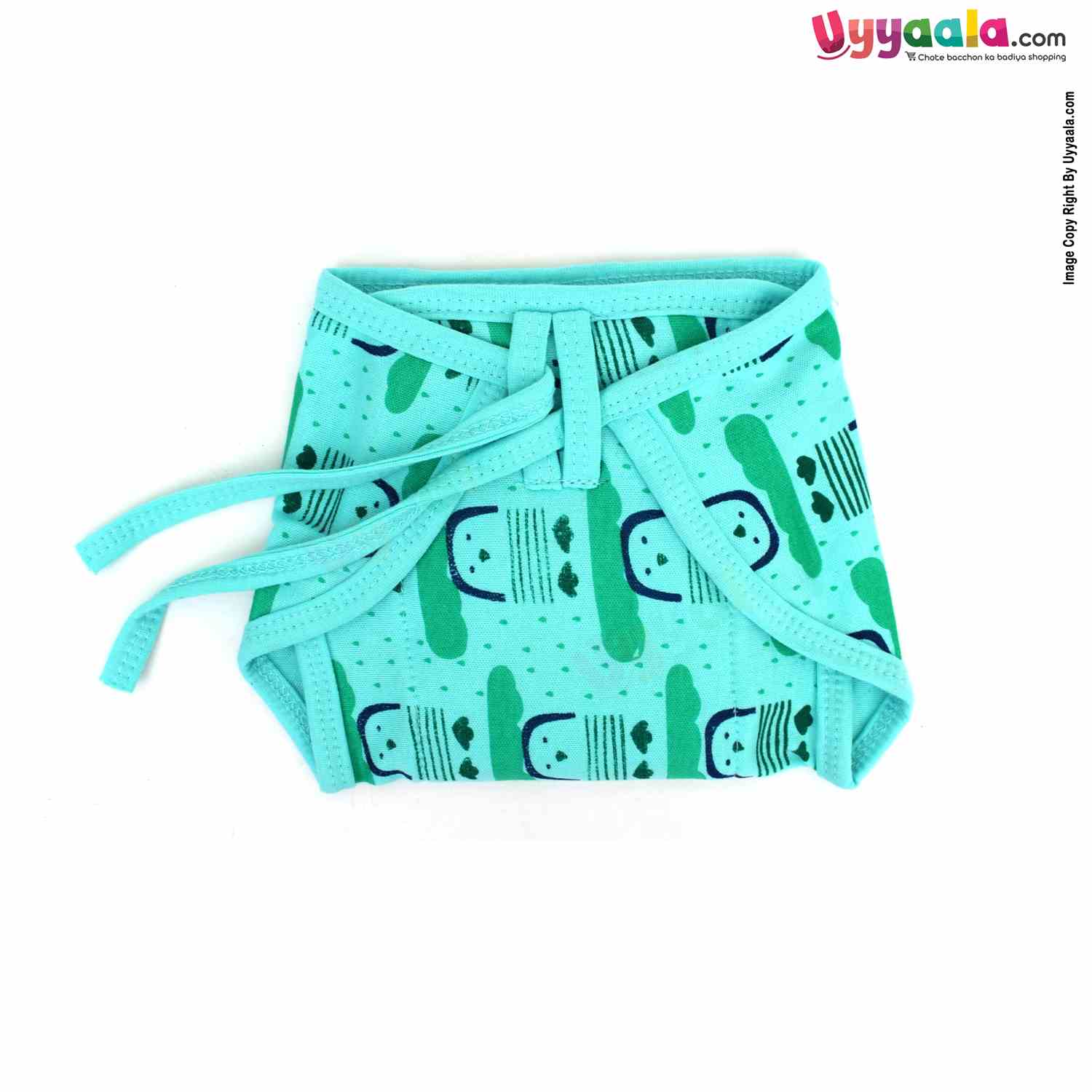 COZYCARE Washable Diapers Hosiery Tying Model Penguin Print Green, Pink & Blue 3P Set (S)