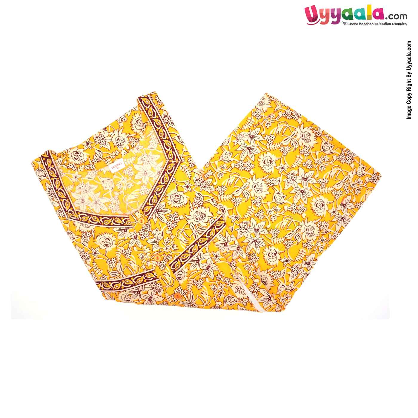 Feeding Nighty Pure Cotton (XL) - Yellow