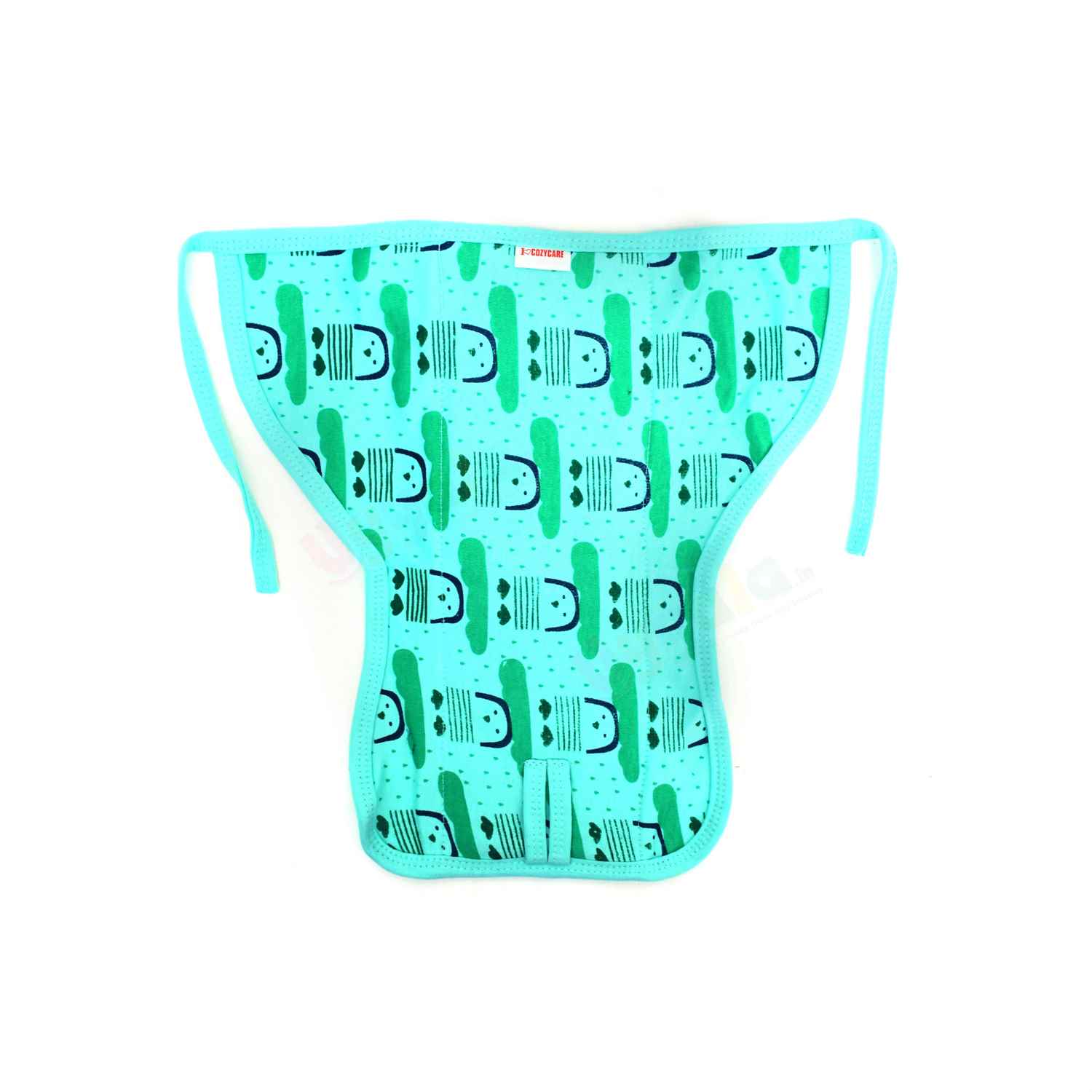 COZYCARE Washable Diapers Hosiery Tying Model Penguin Print Light Green, Blue & Green 3P Set (S)