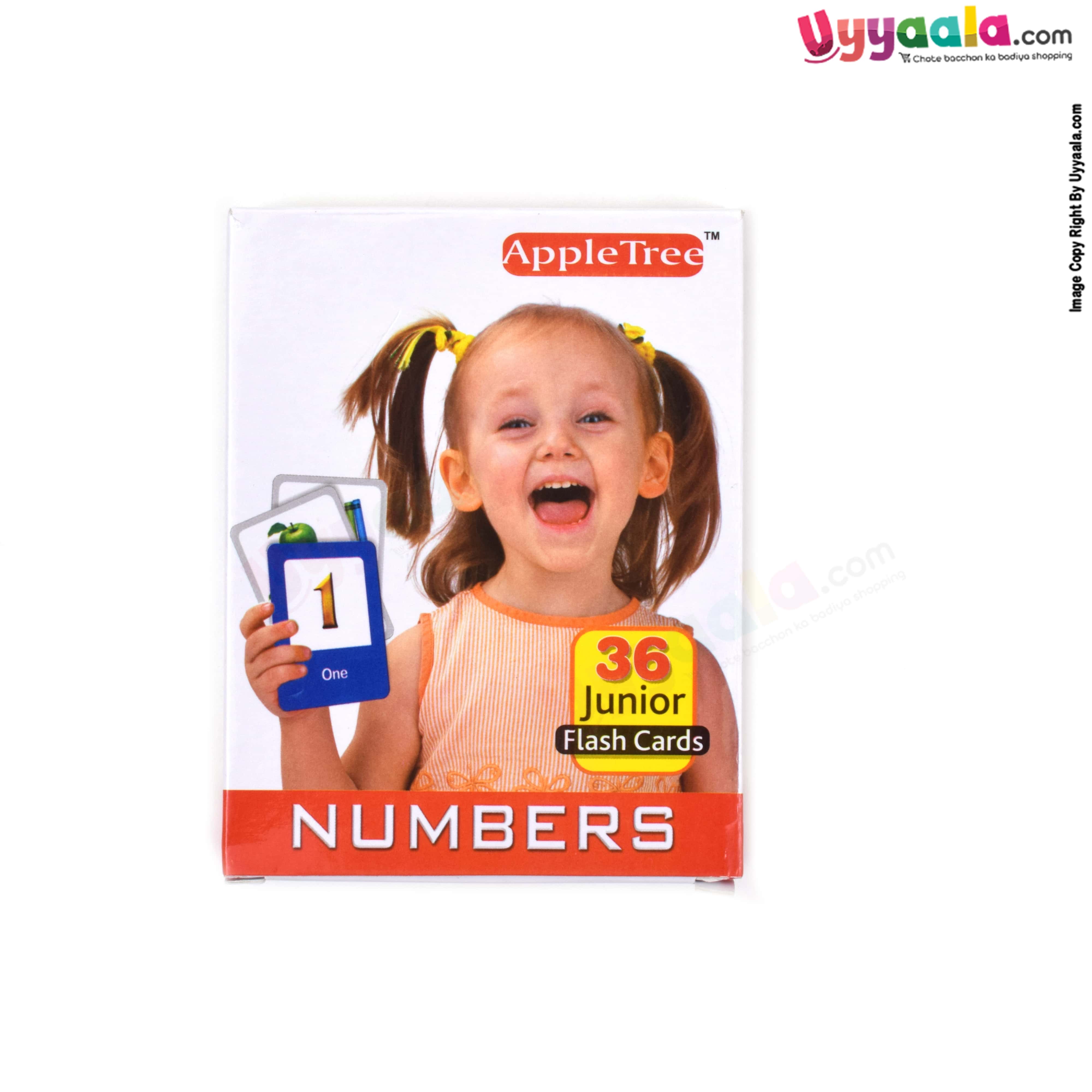 APPLE TREE junior flash cards - numbers -1-5 years