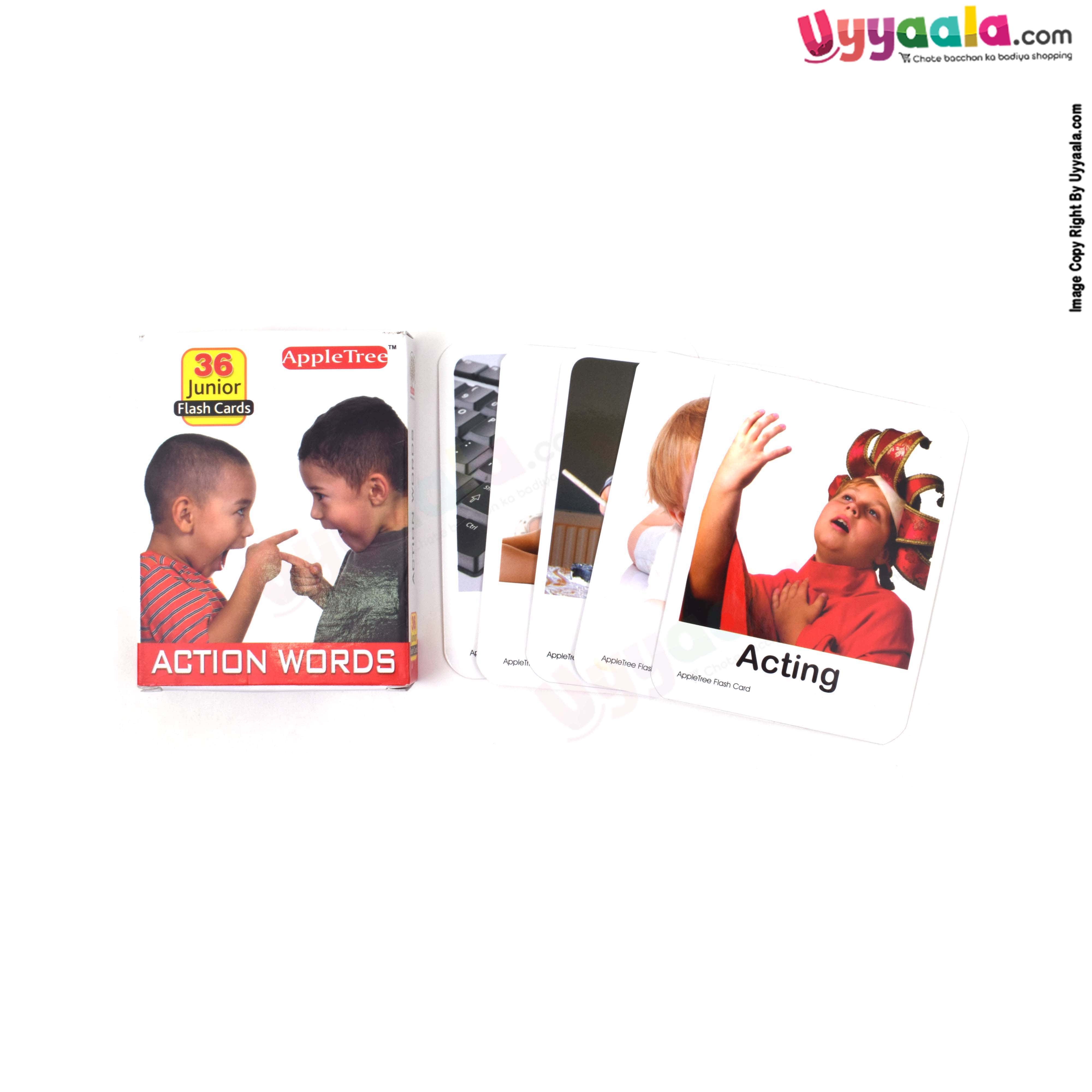 Apple Tree junior flash cards action words
