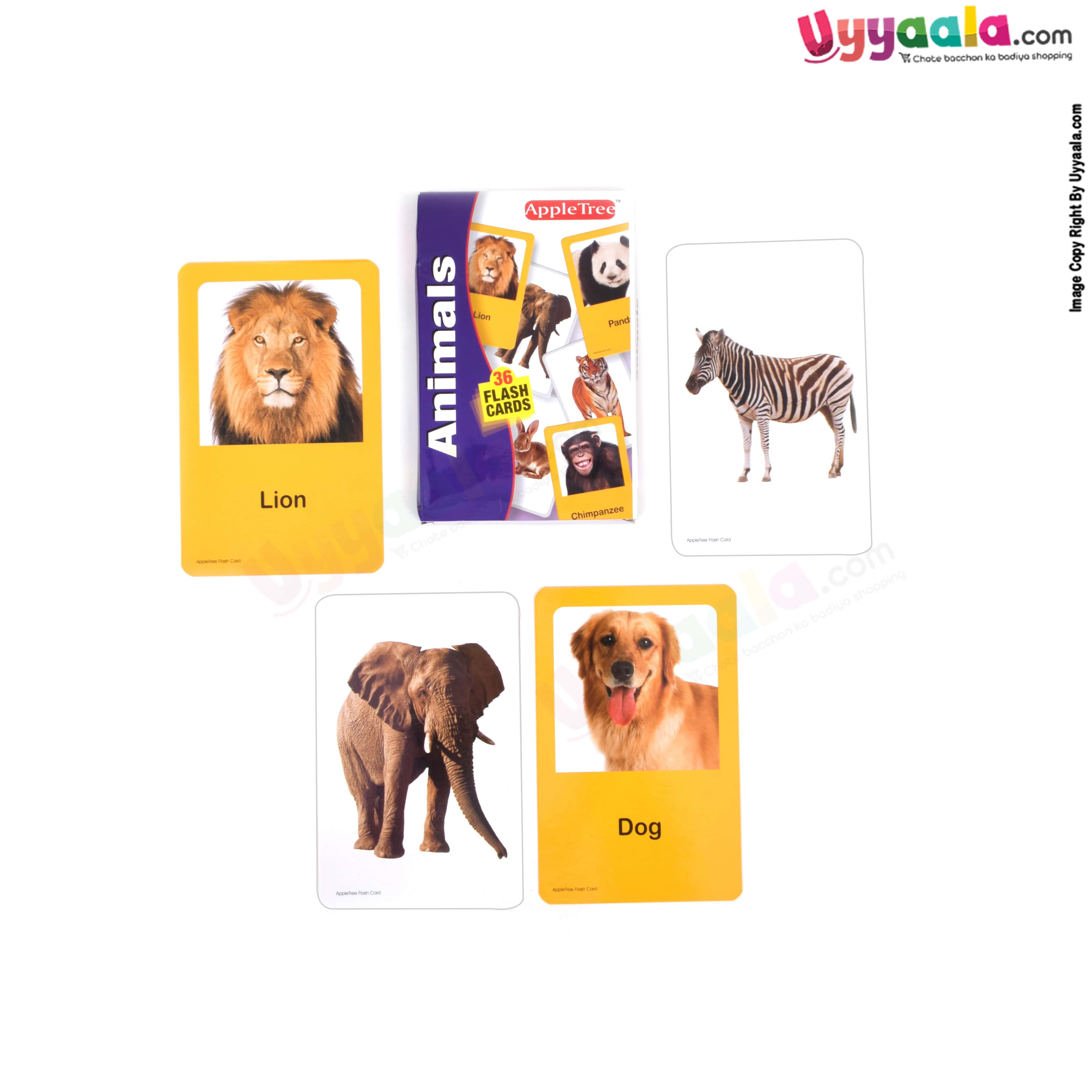 APPLE TREE flash cards animals