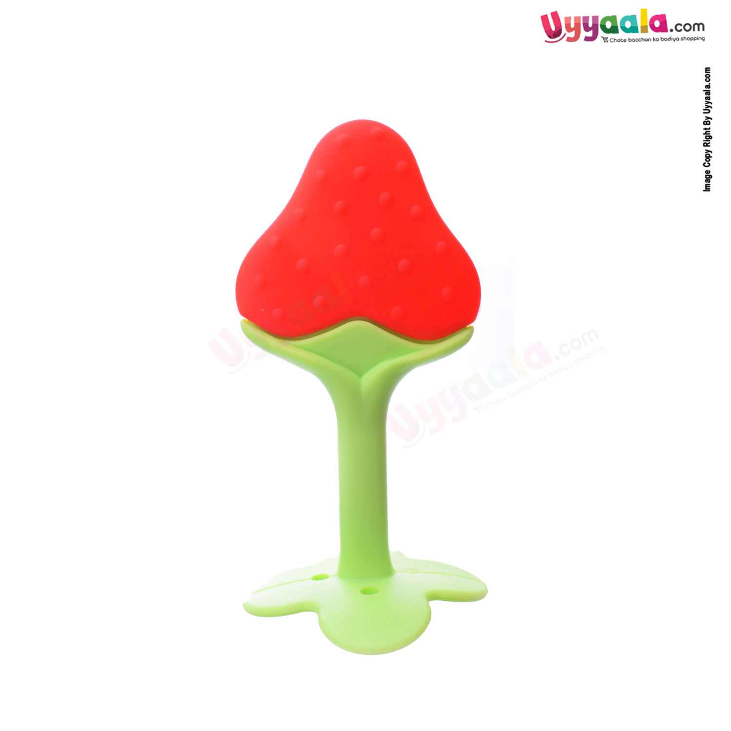 MEE MEE Silicone Textured Teether For Babies 4+m Age - Red, Green