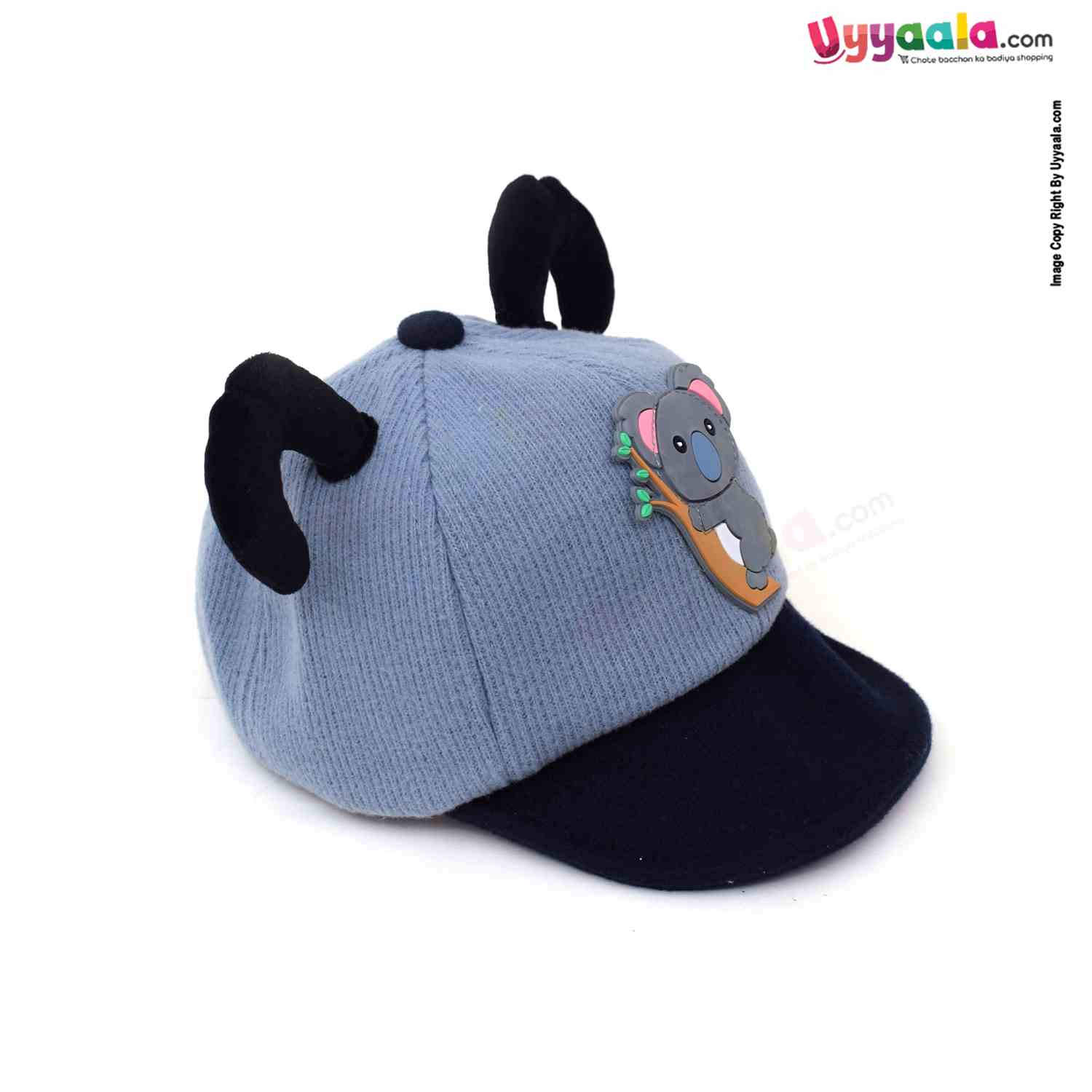 Fashion Cap for Kids with Cola Bear Patch Cotton 2+y Age, Blue