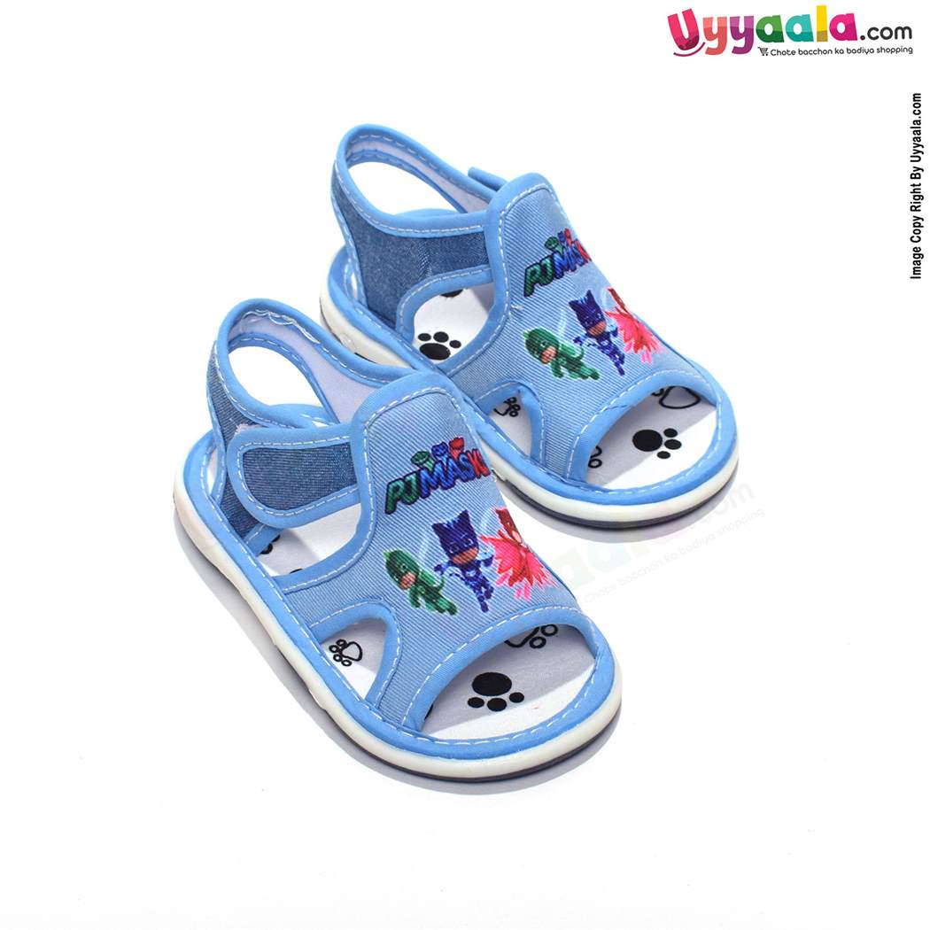Kids Collection Let's go Chu-Chu Sandals PJ Masks Print - Light Blue-uyyala-com.myshopify.com-Footwear-Happy Babies