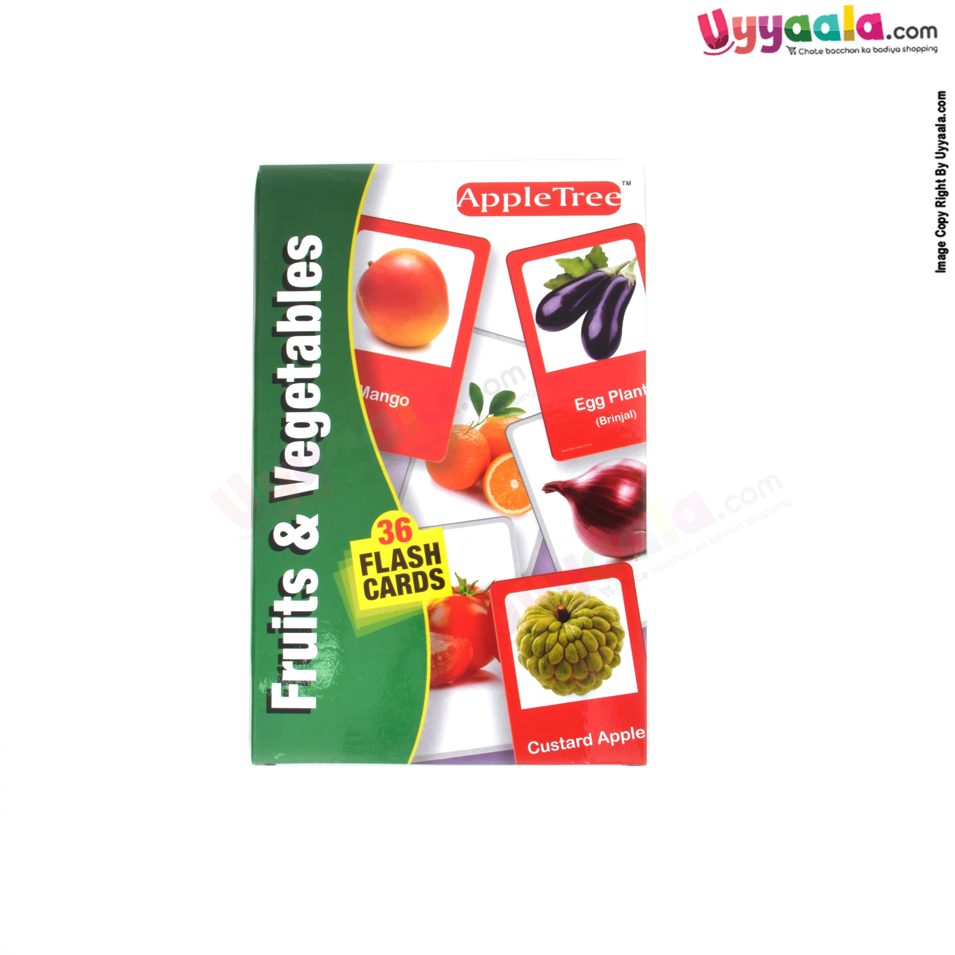 APPLE TREE flash cards fruits & vegetables - 36 Pcs