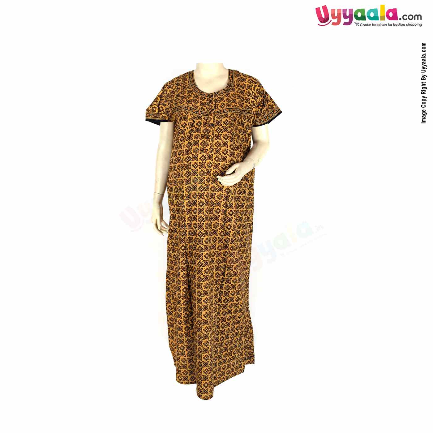 Feeding Nighty Pure Cotton (L) - Brown